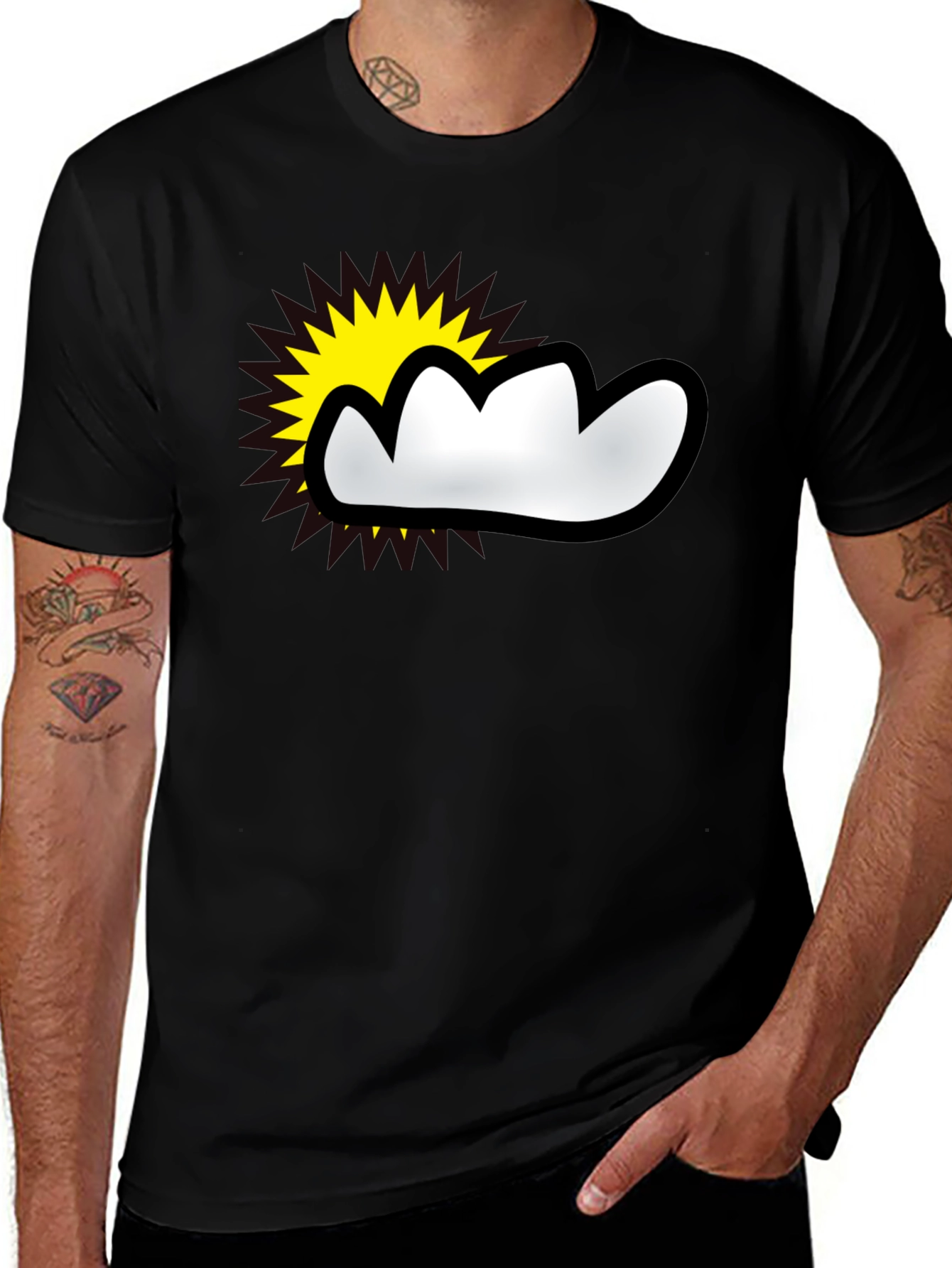 Sunny Cloud Graphic T-Shirt - Weather Fun