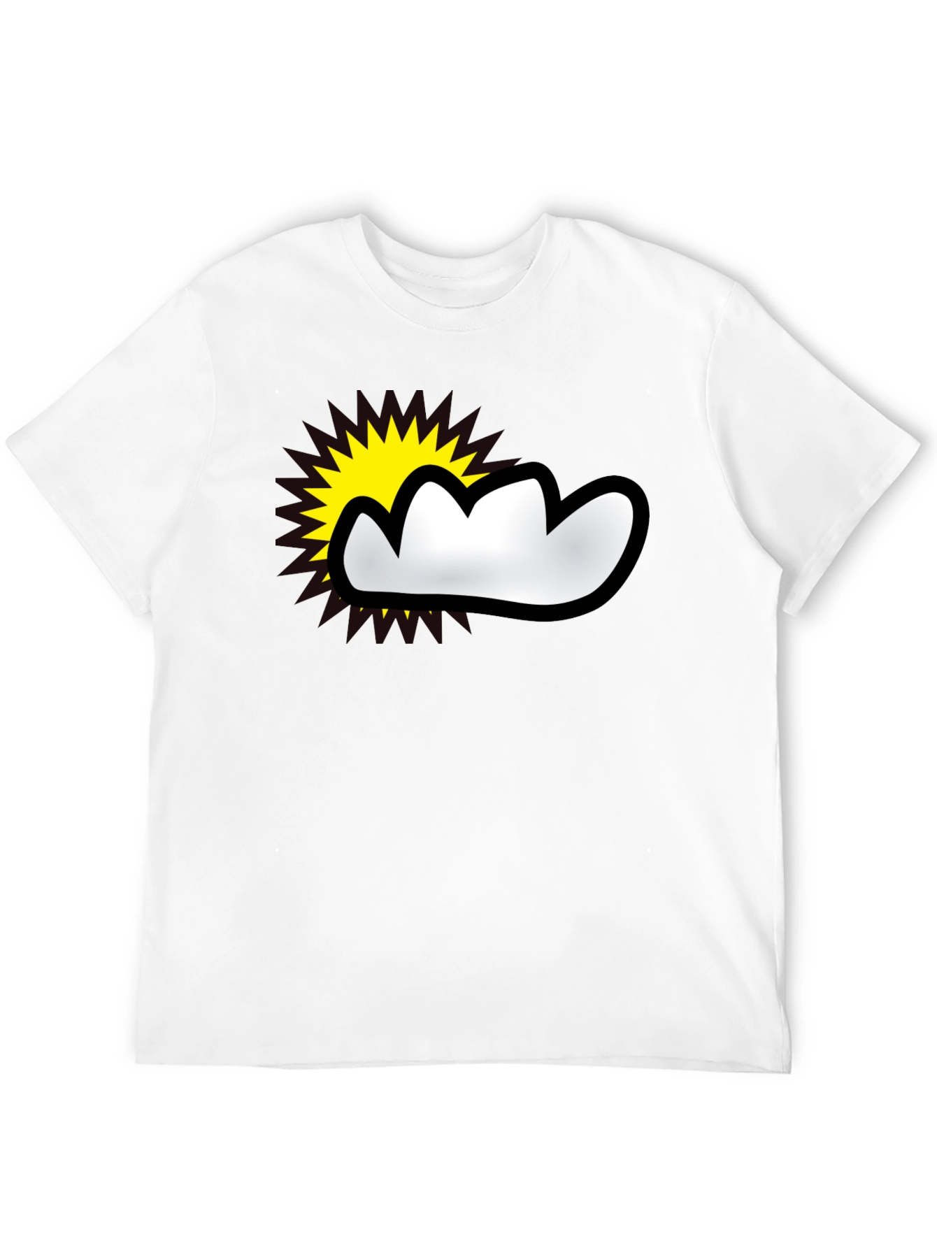 Sunny Cloud Graphic T-Shirt - Weather Fun