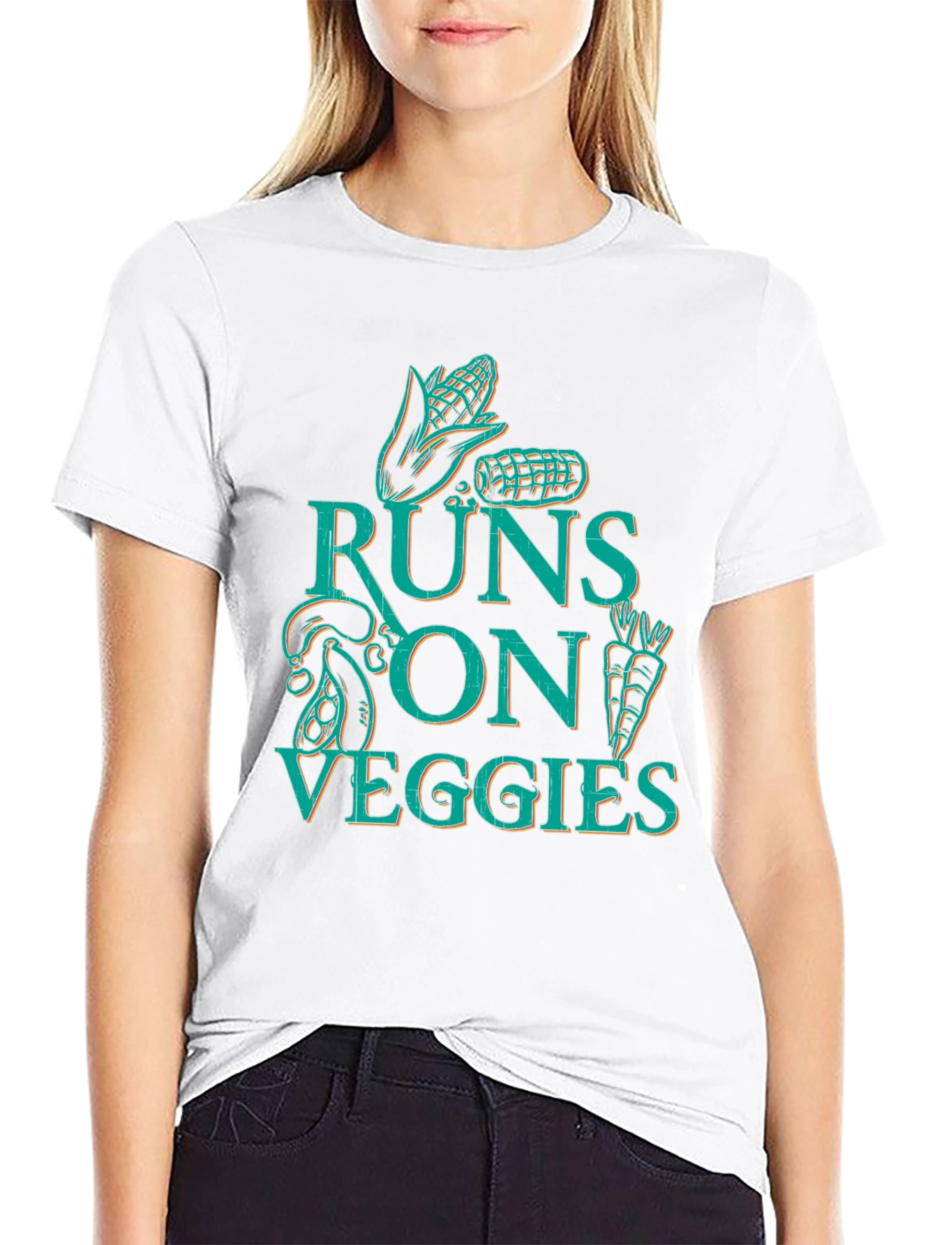 Runs On Veggies T-Shirt - Vegan Apparel