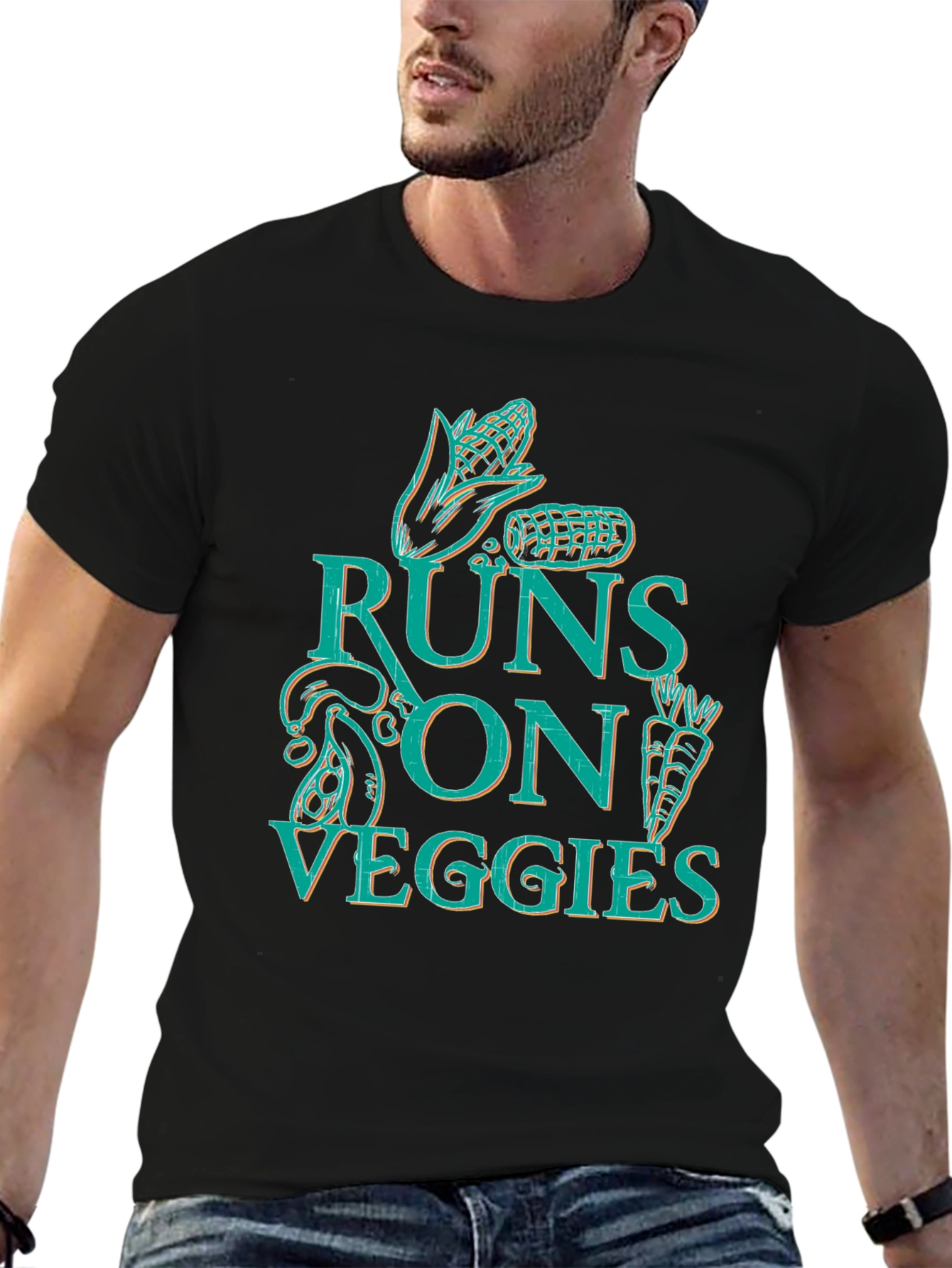 Runs On Veggies T-Shirt - Vegan Apparel
