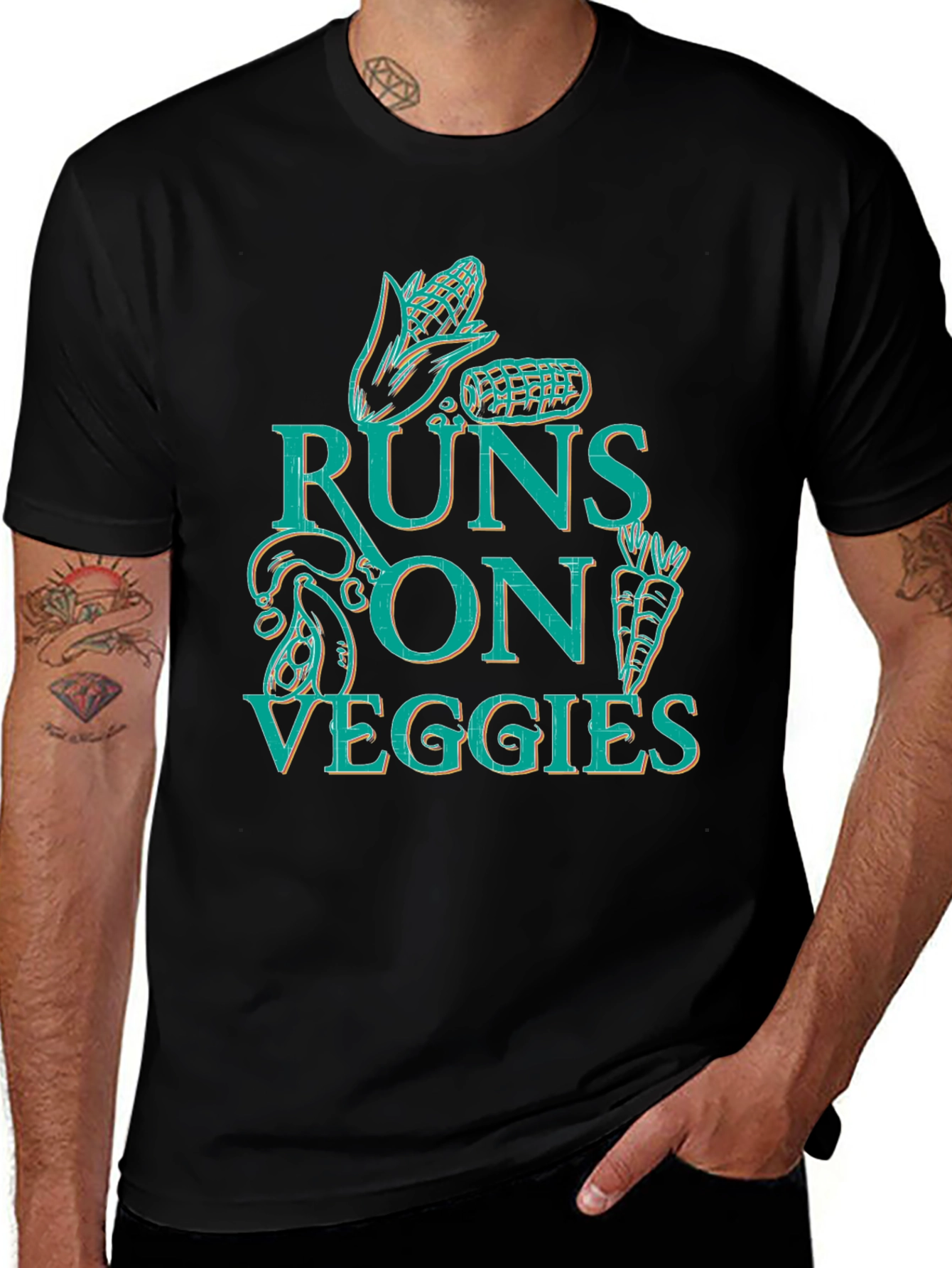 Runs On Veggies T-Shirt - Vegan Apparel