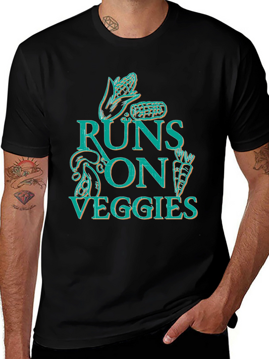 Runs On Veggies T-Shirt - Vegan Apparel