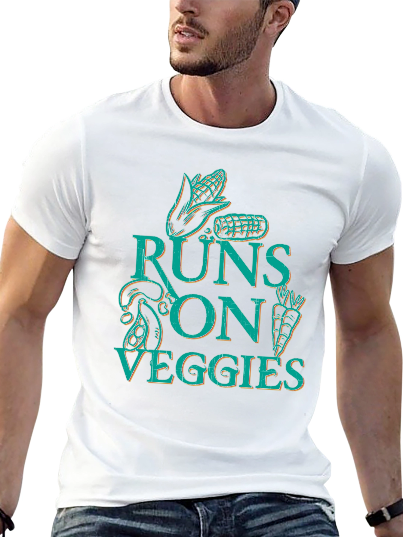 Runs On Veggies T-Shirt - Vegan Apparel