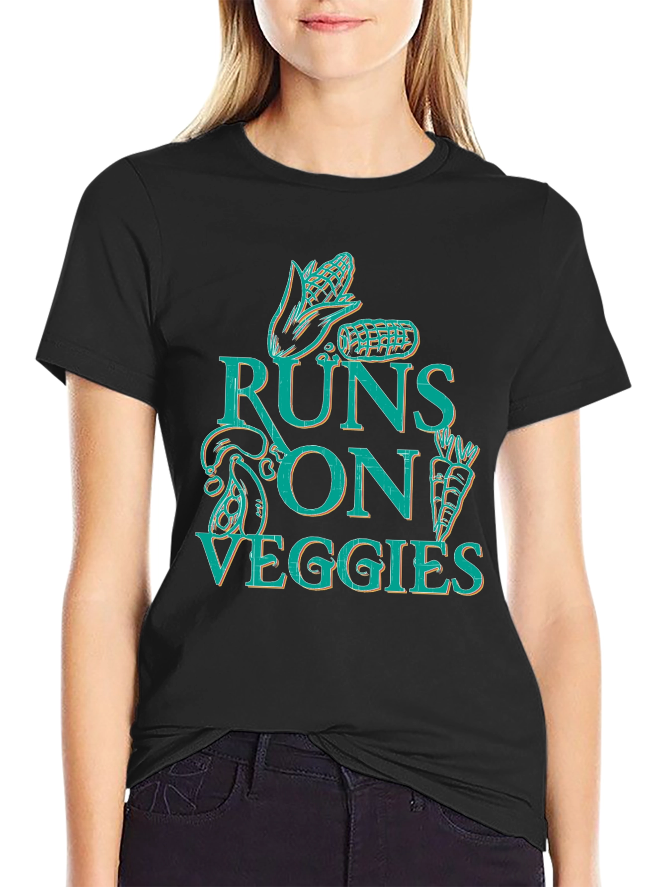 Runs On Veggies T-Shirt - Vegan Apparel