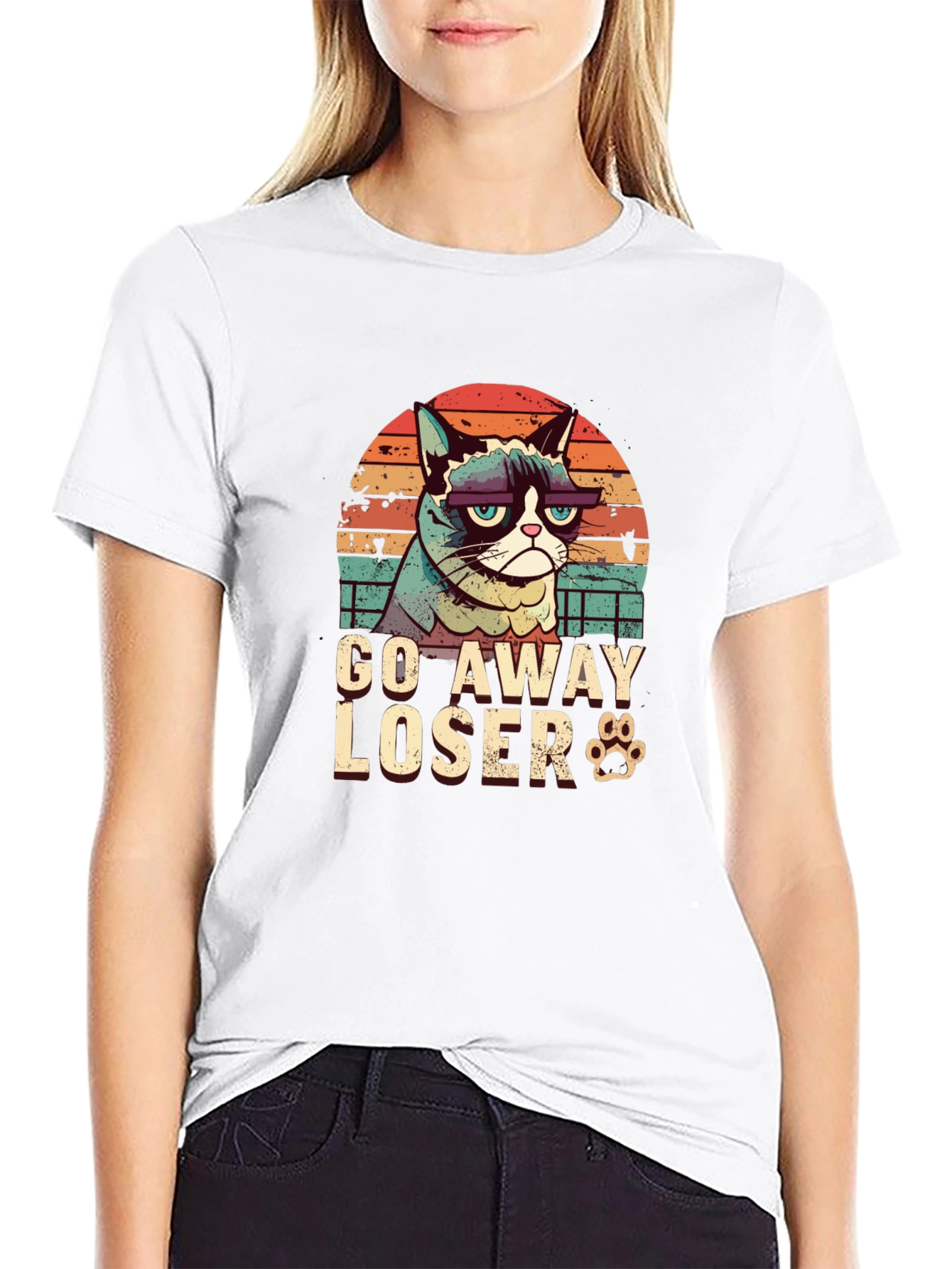 Grumpy Cat Go Away Loser T-Shirt