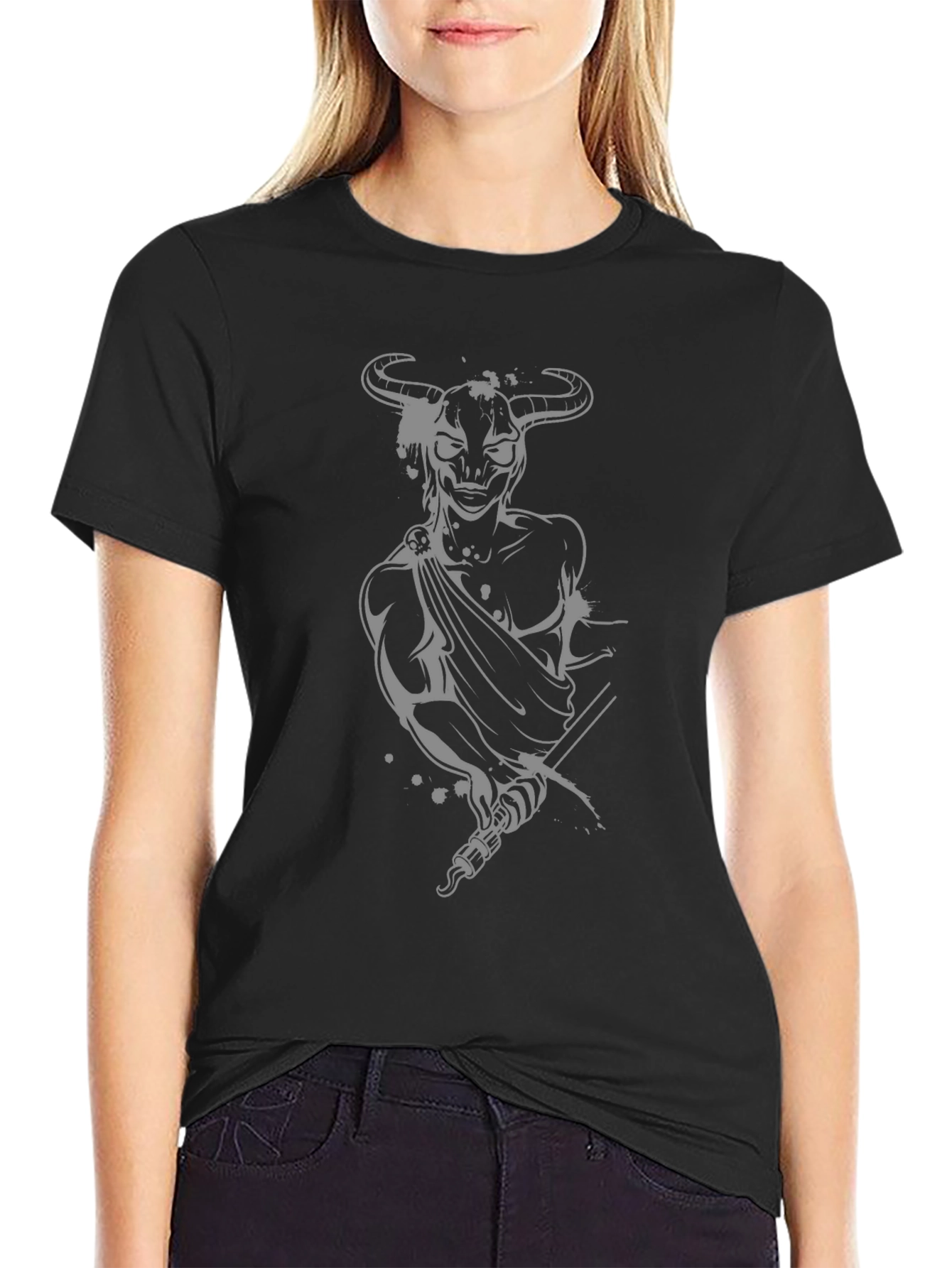 Minotaur Graphic Tee - Black Cotton Blend