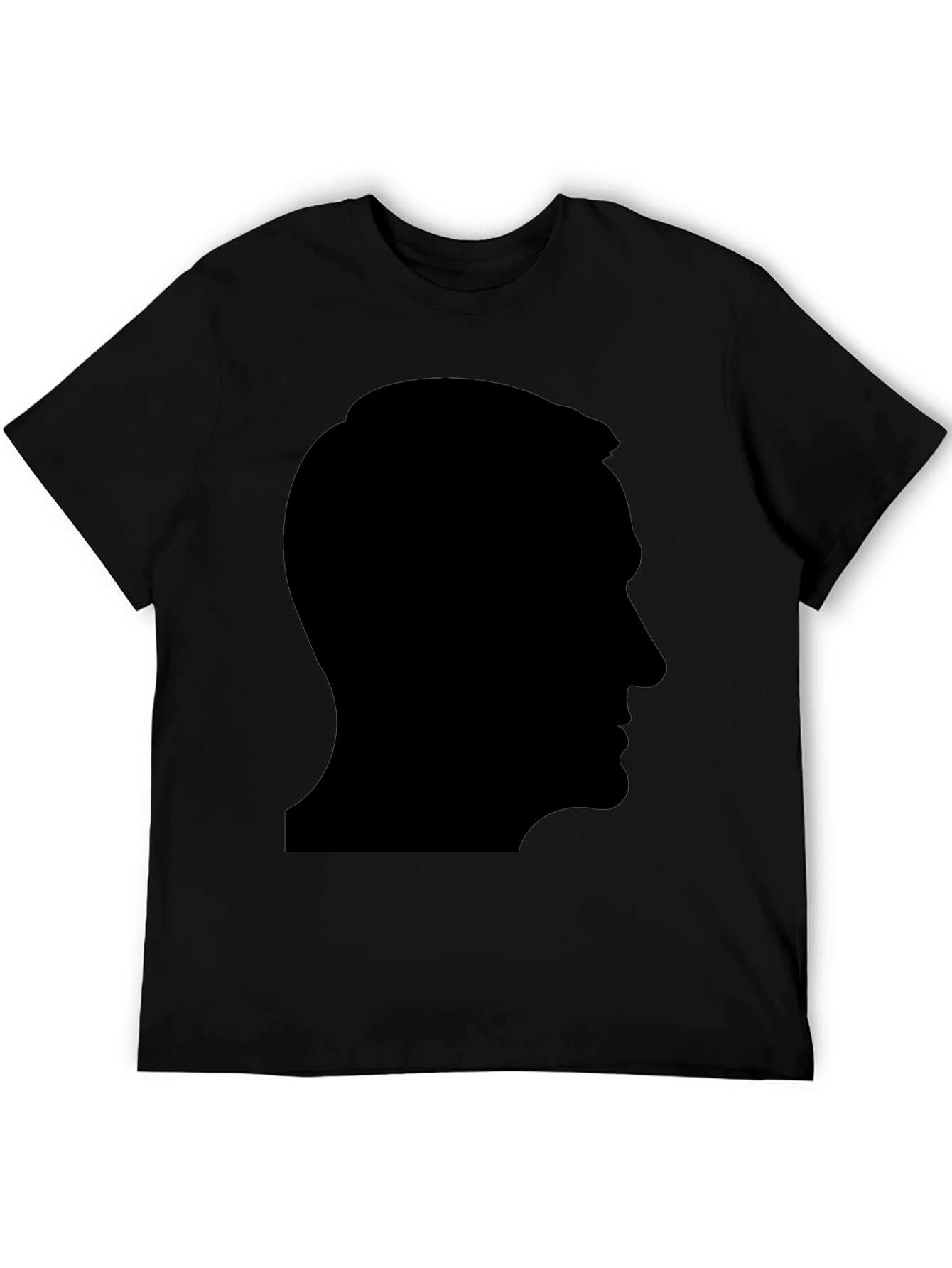 Silhouette Portrait Graphic Tee - Stylish Black T-Shirt