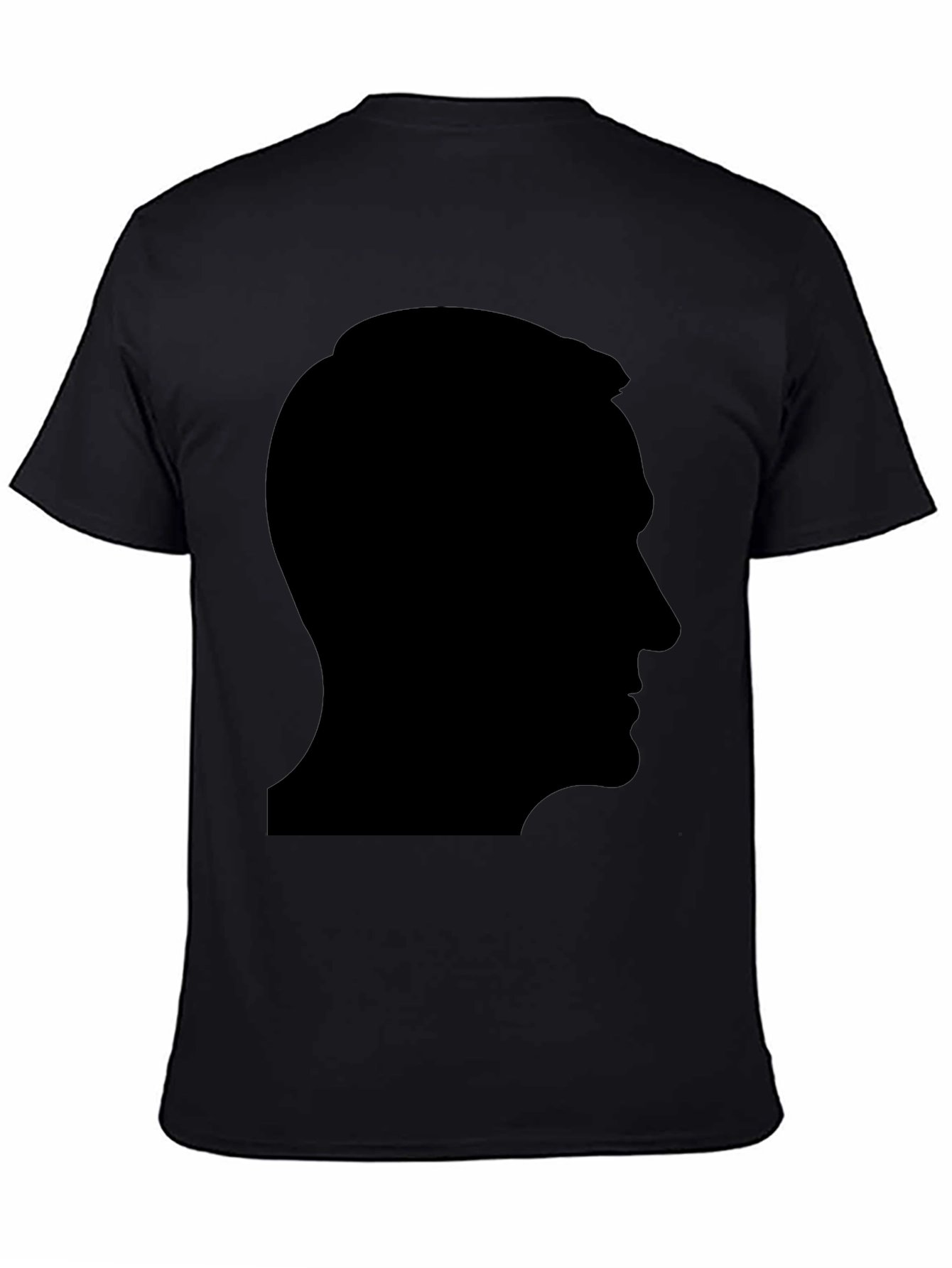 Silhouette Portrait Graphic Tee - Stylish Black T-Shirt