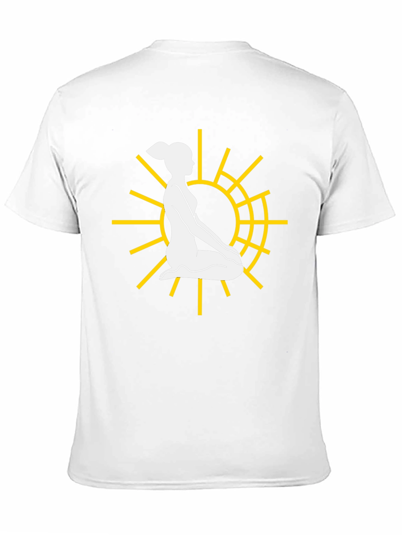 Yoga Sun Graphic Tee - Black Casual T-Shirt