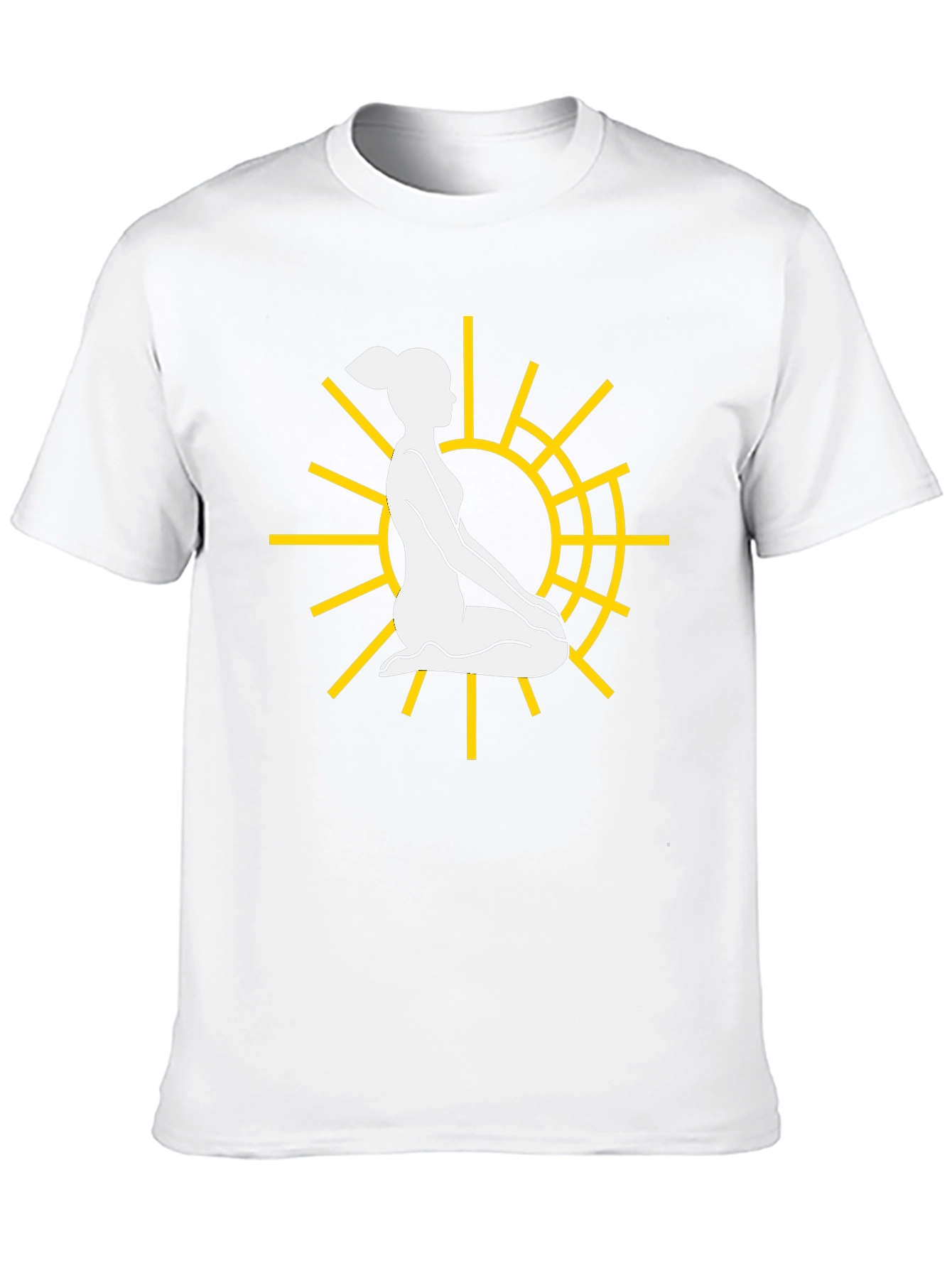 Yoga Sun Graphic Tee - Black Casual T-Shirt