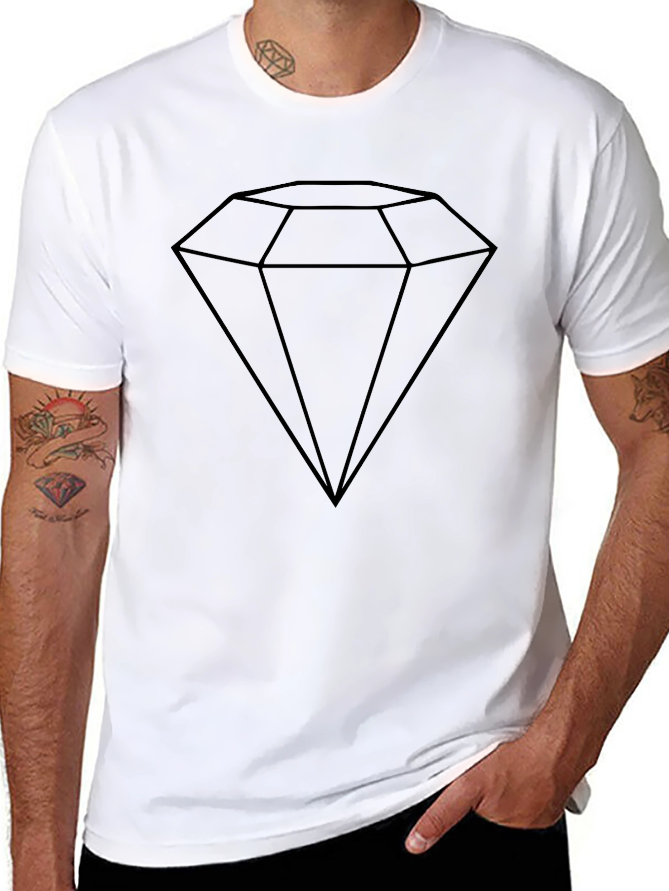 Diamond Graphic Black T-Shirt