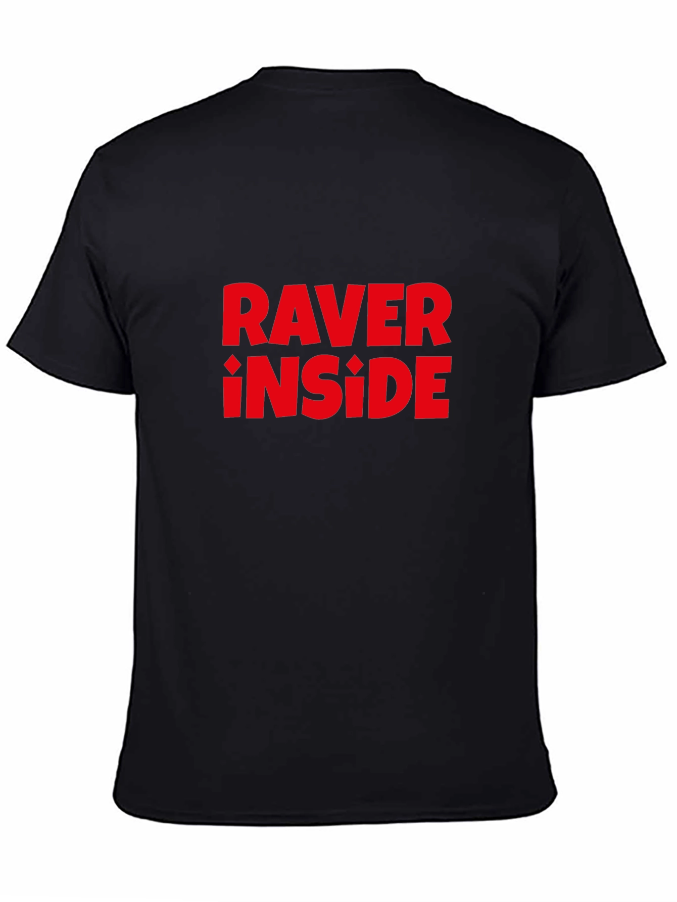 Raver Inside Graphic T-Shirt - Bold Red Design