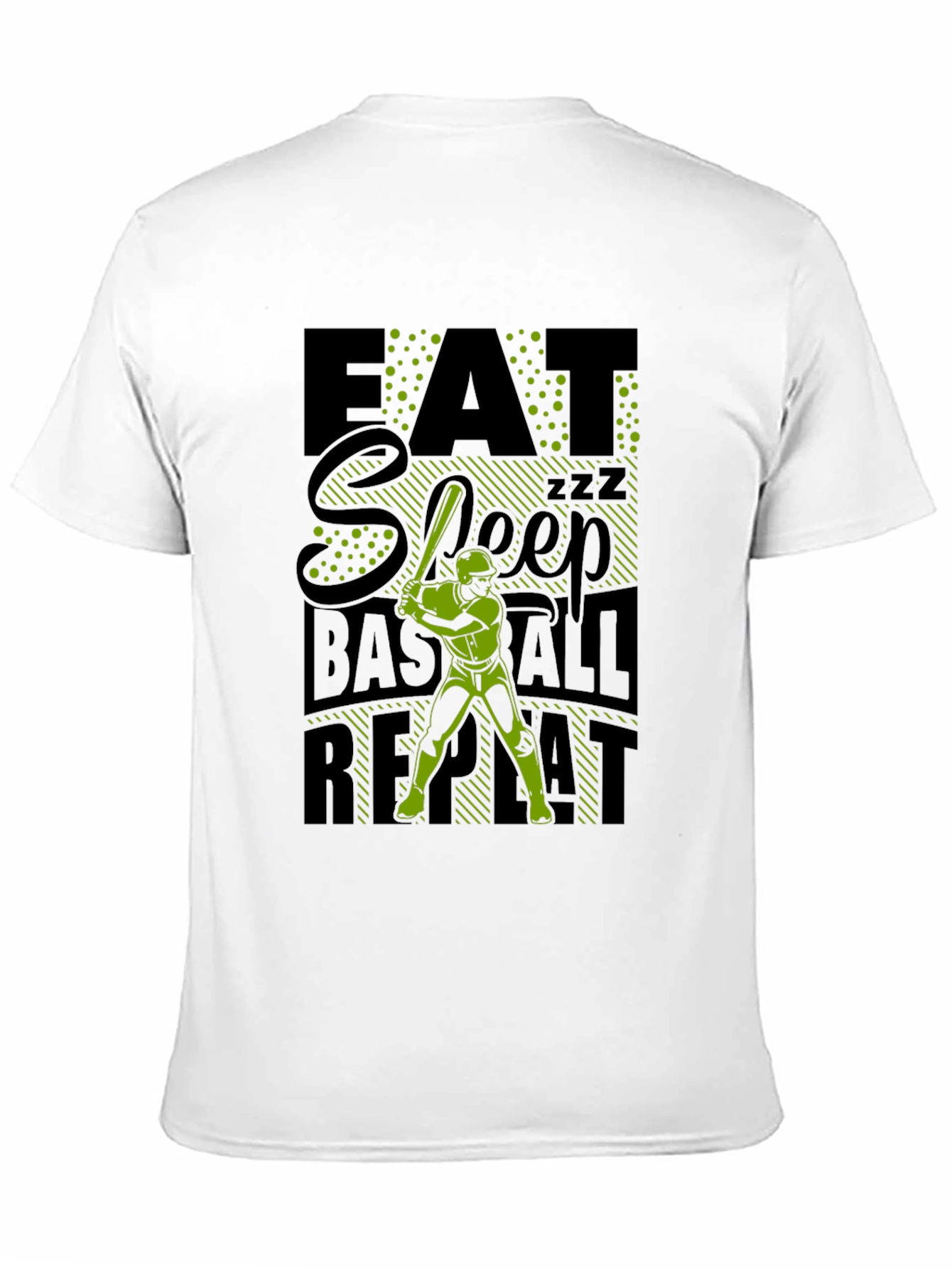 Eat Sleep Baseball Repeat Graphic Tee - Black