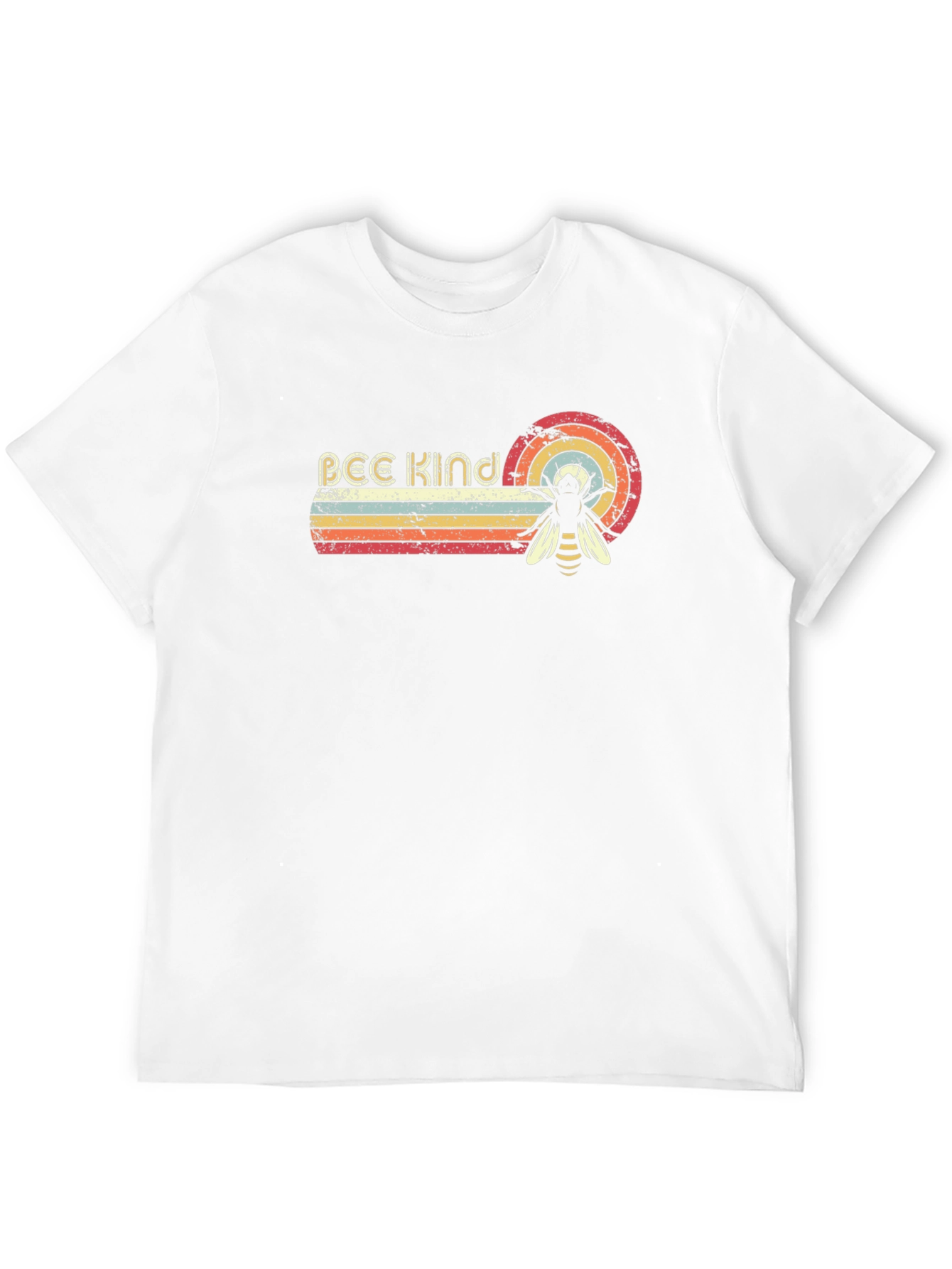 Bee Kind Retro Graphic Tee - Unisex Black T-Shirt