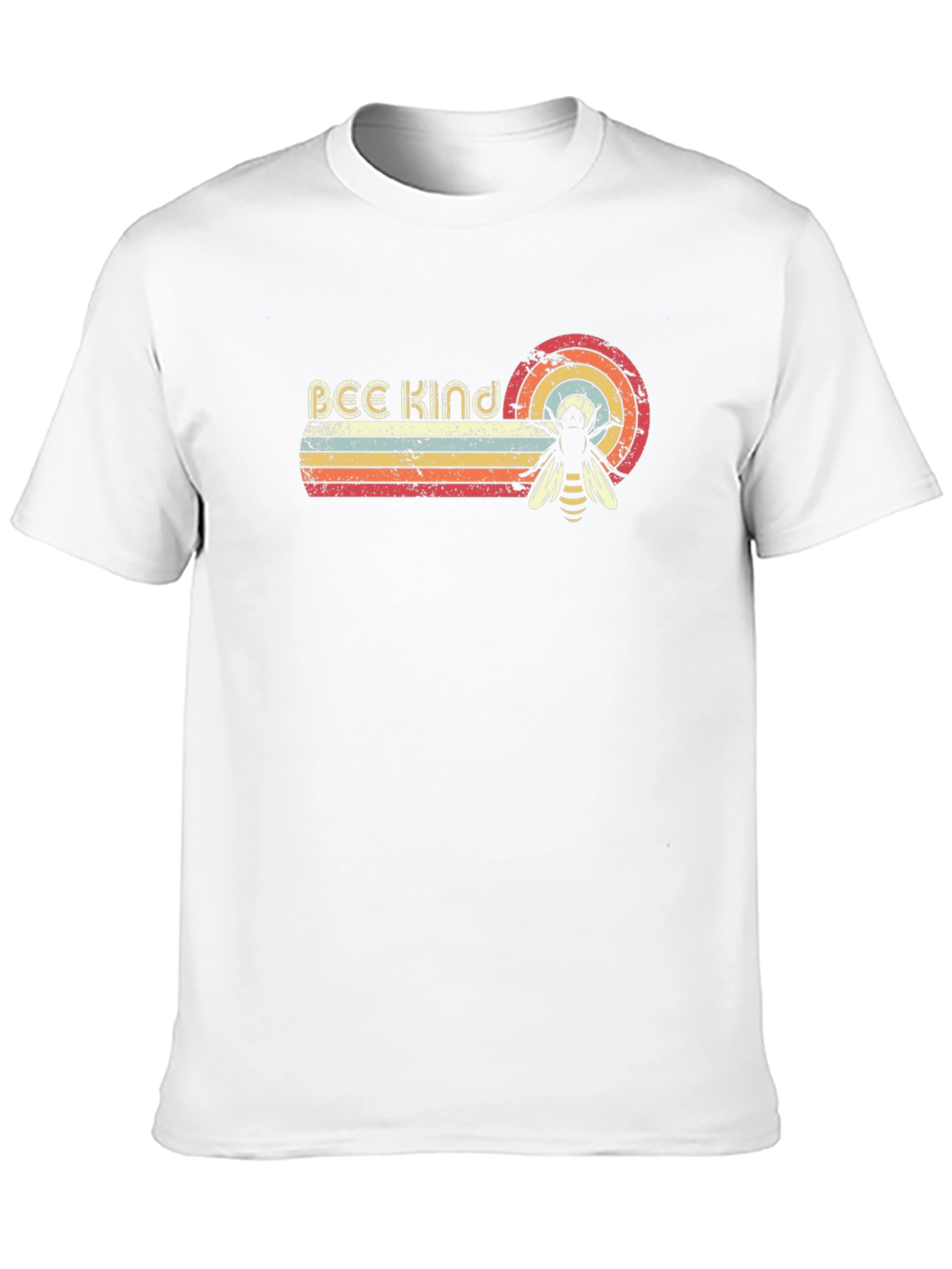 Bee Kind Retro Graphic Tee - Unisex Black T-Shirt