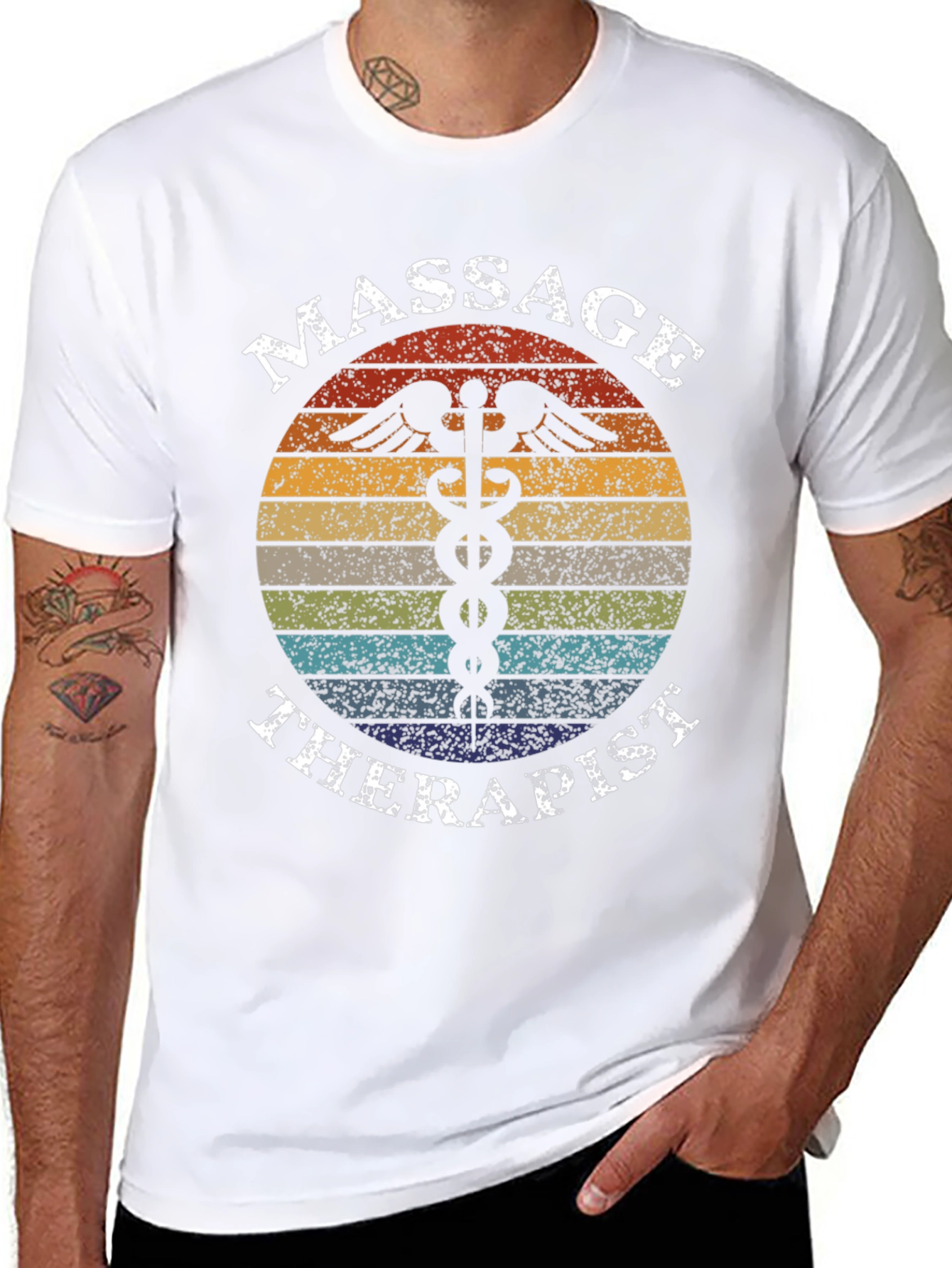 Massage Therapist Retro Style Graphic Tee
