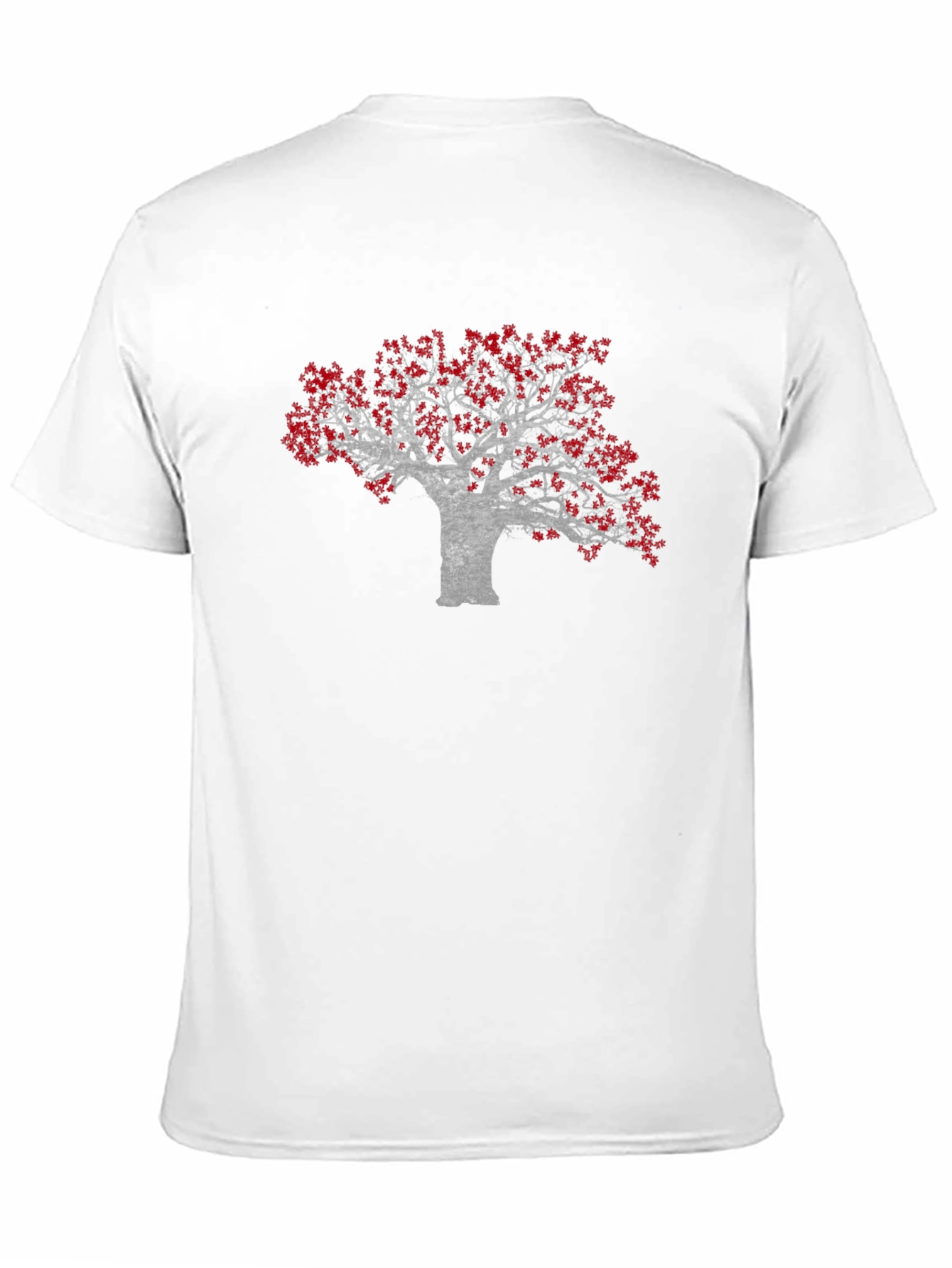 Red Leaf Tree Graphic Black Tee