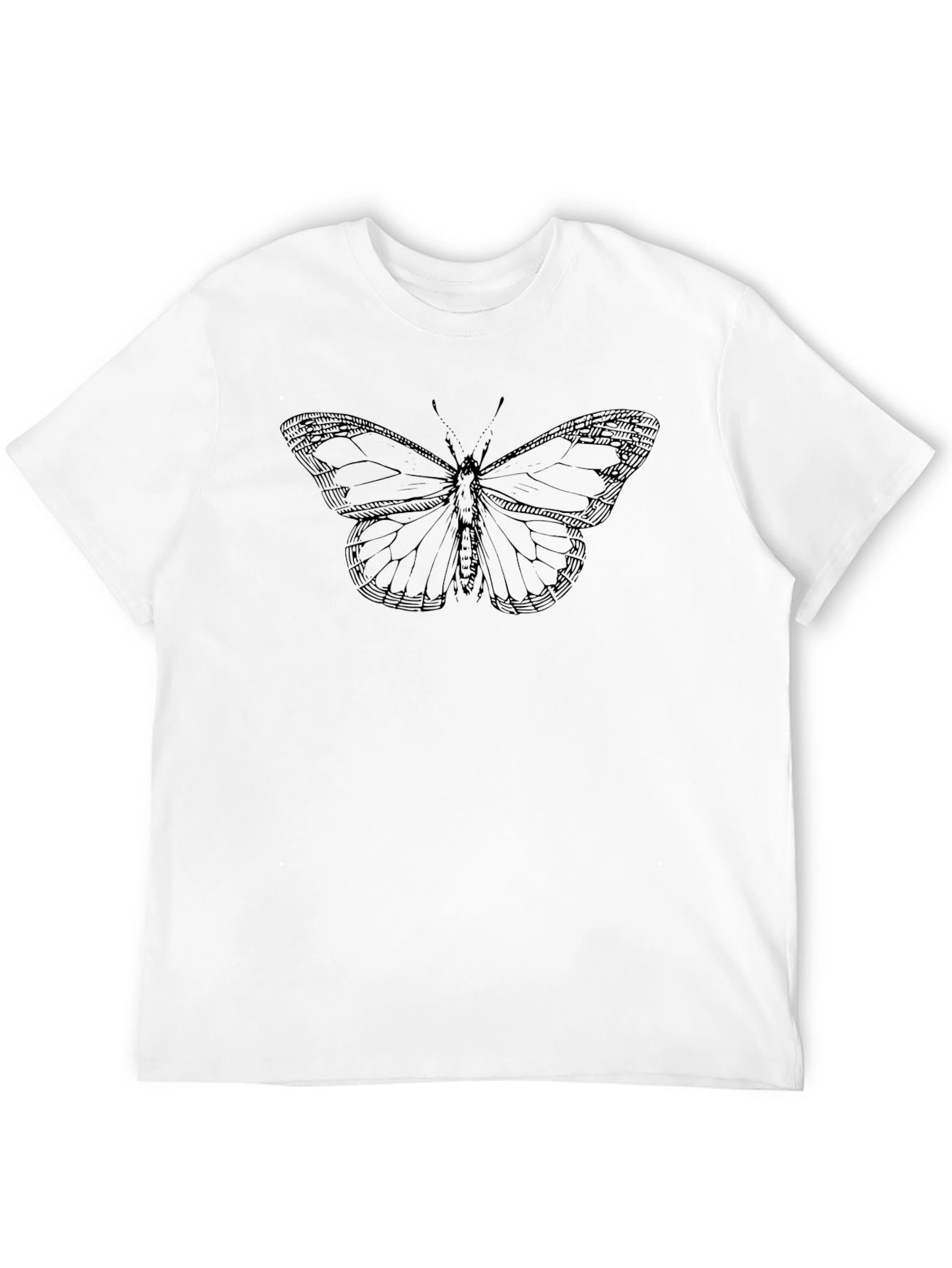 Black Butterfly Graphic Print T-Shirt