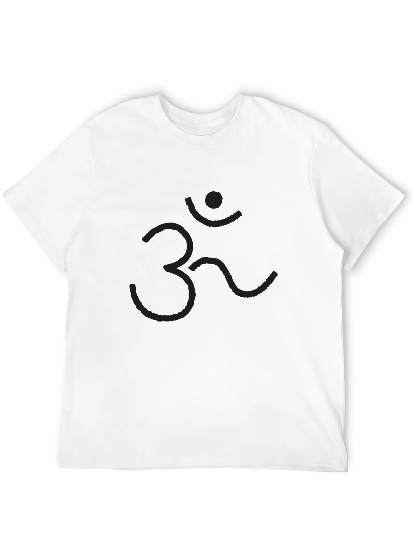 Mens Black Om Symbol T-Shirt - Casual & Stylish