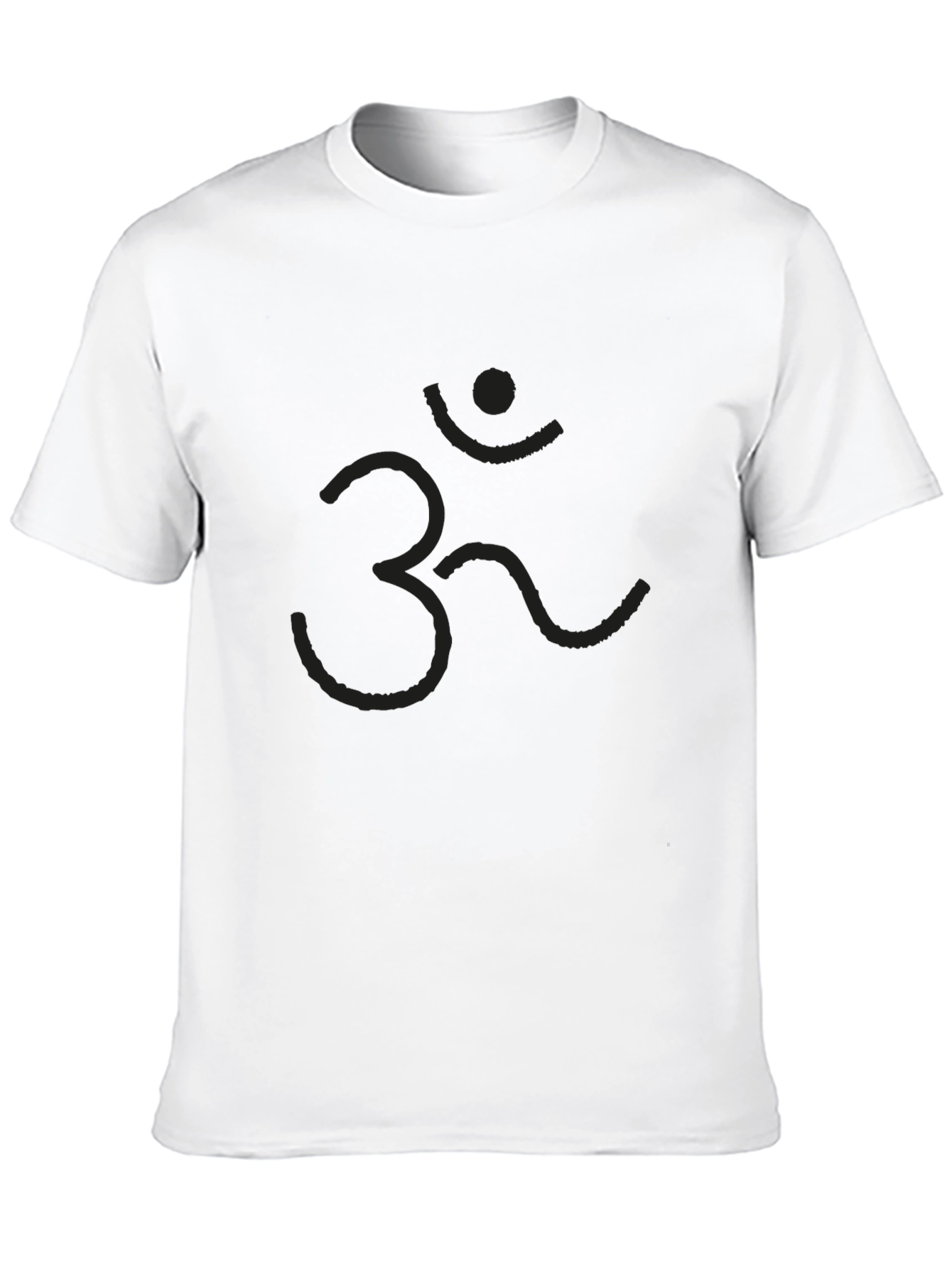 Mens Black Om Symbol T-Shirt - Casual & Stylish