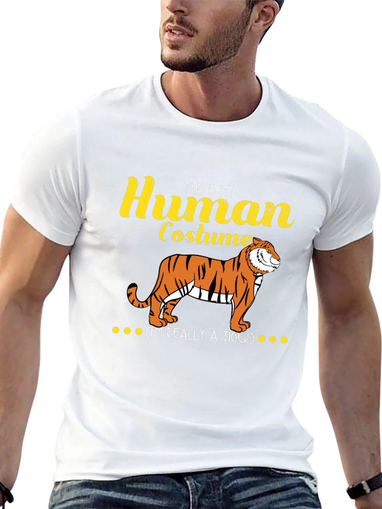 Human Costume Tiger Graphic Tee
