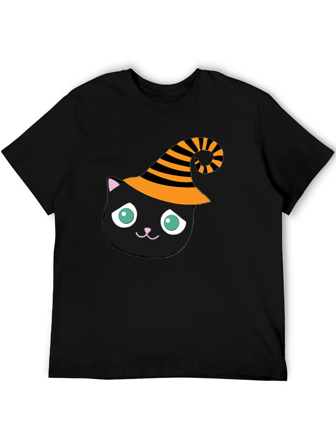 Halloween Cat T-Shirt - Witch Hat Black Cat Tee