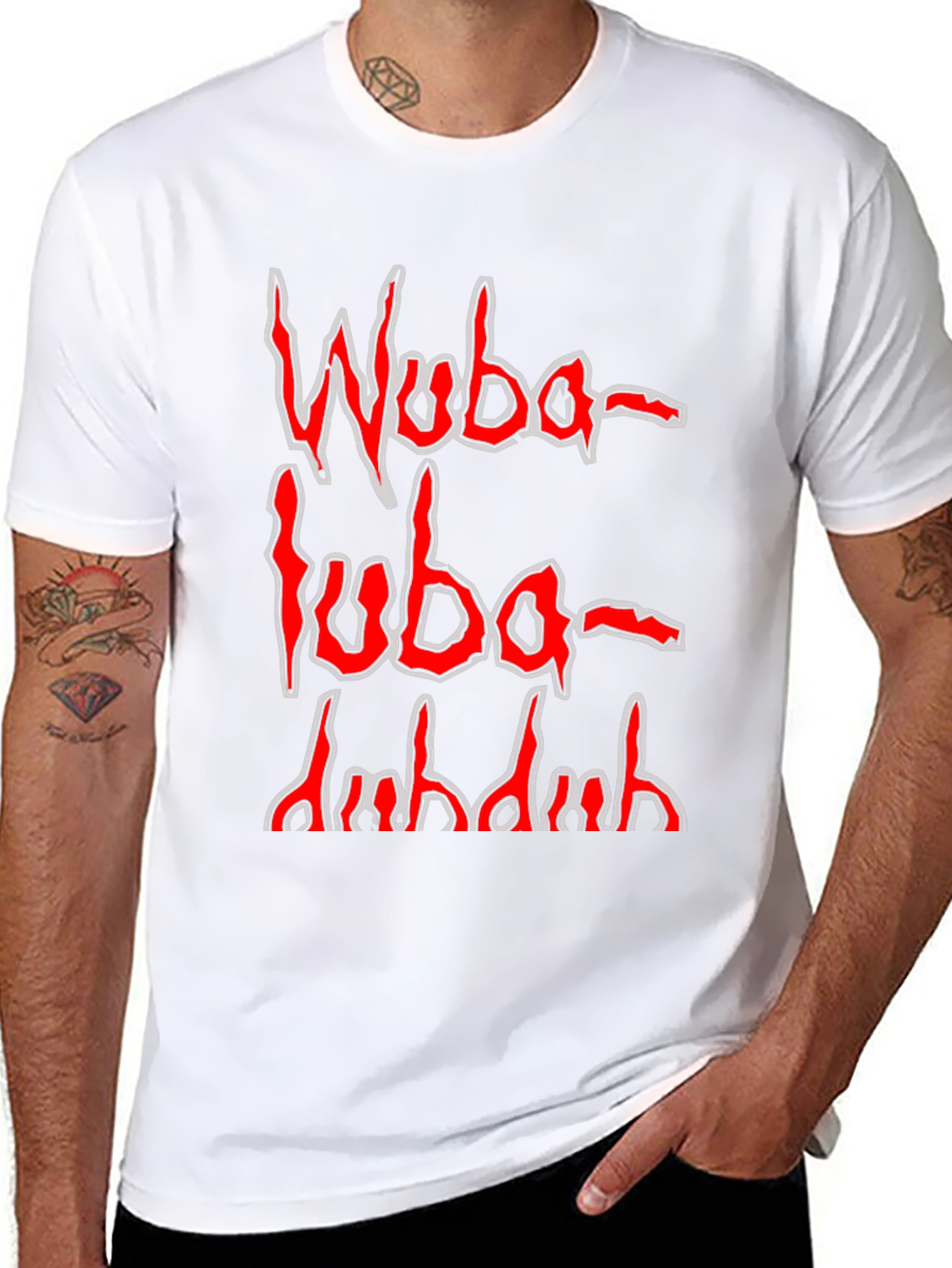 Wuba Luba Dub Dub Graphic Tee - Black