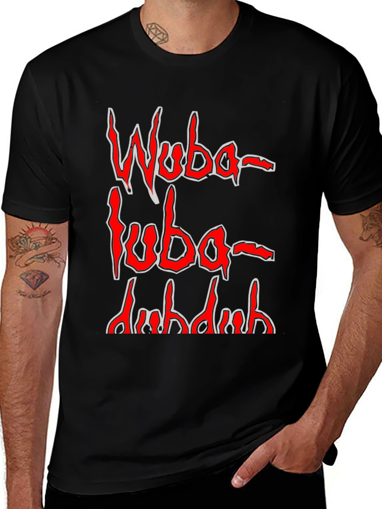 Wuba Luba Dub Dub Graphic Tee - Black