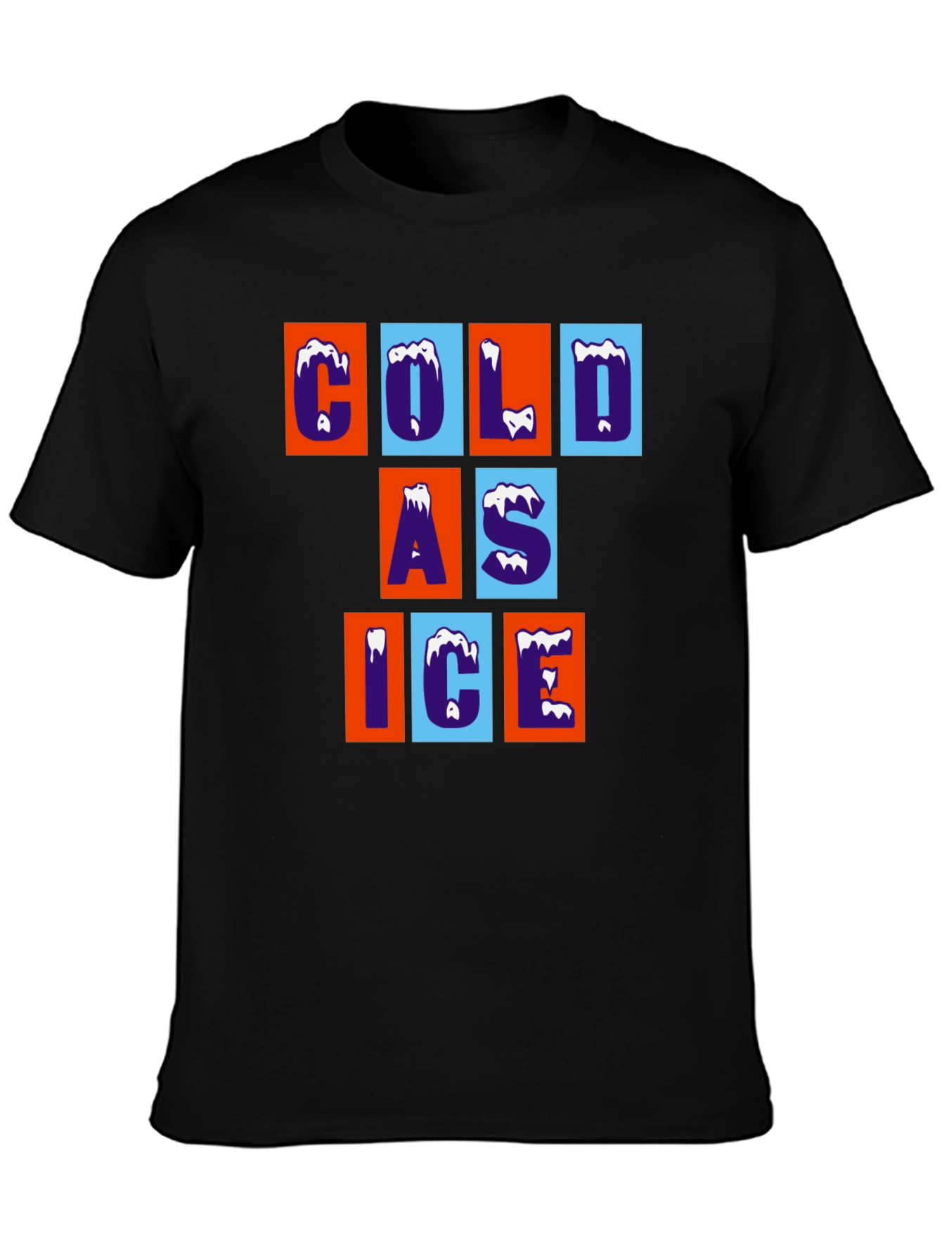 Cold As Ice Graphic Tee - Trendy Crew Neck