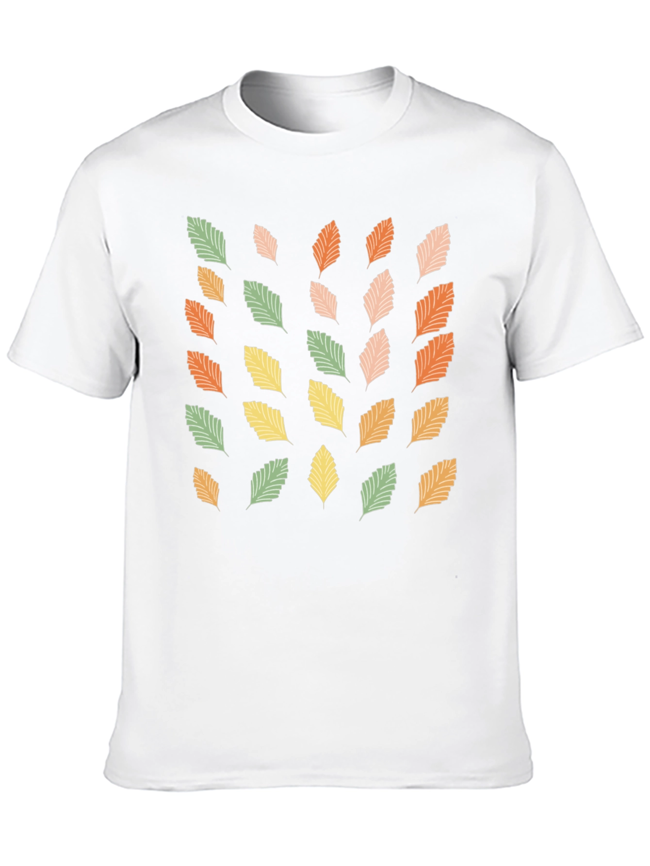 Autumn Leaves Print Black T-Shirt