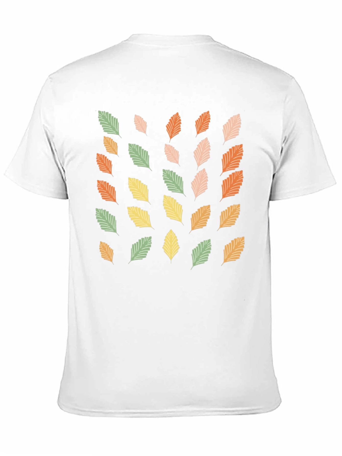 Autumn Leaves Print Black T-Shirt