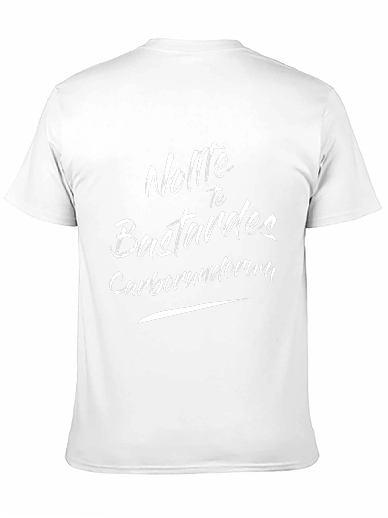 Mens Black T-Shirt with White Graphic Print