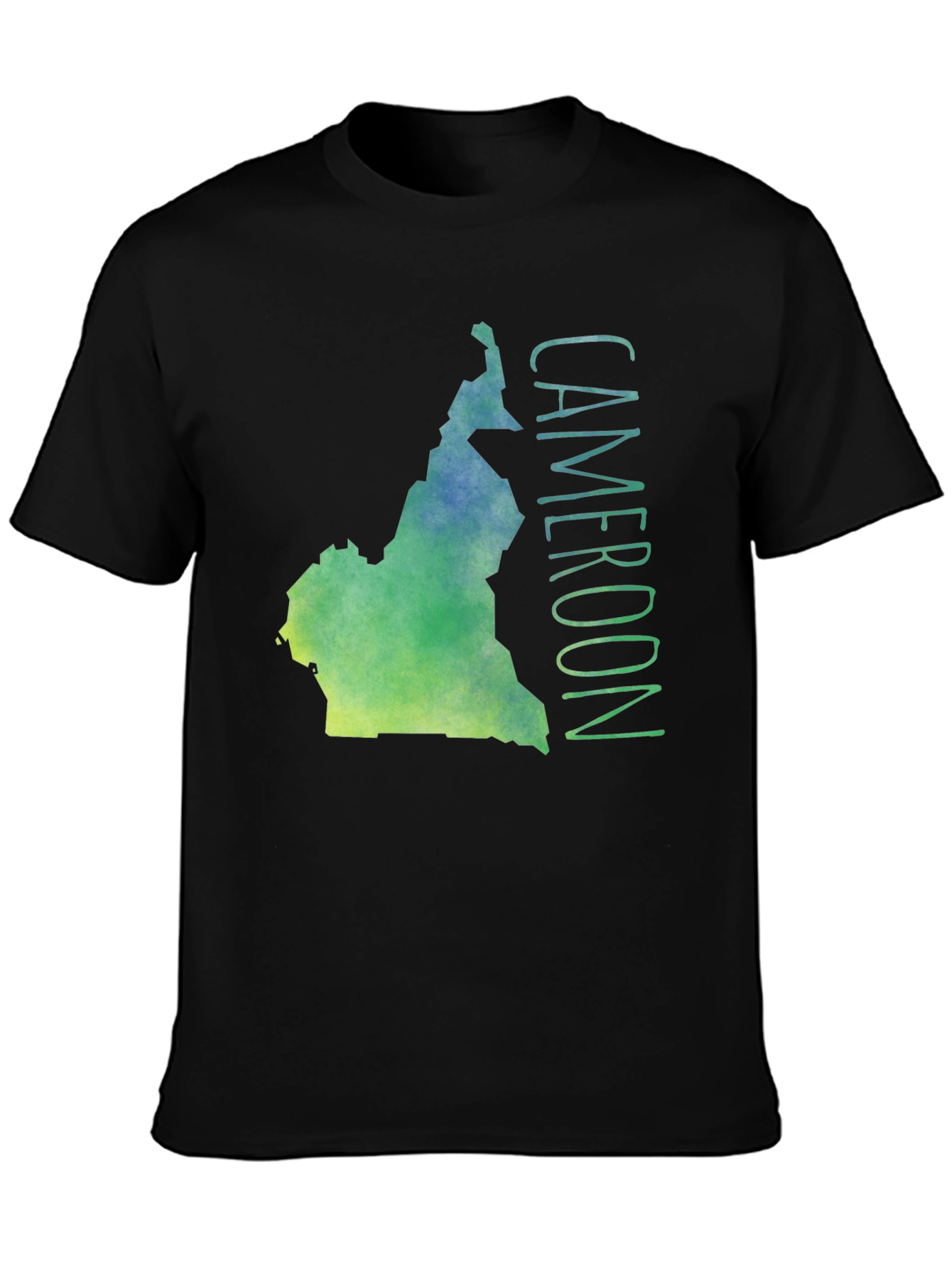 Cameroon Map T-Shirt - Black Graphic Tee