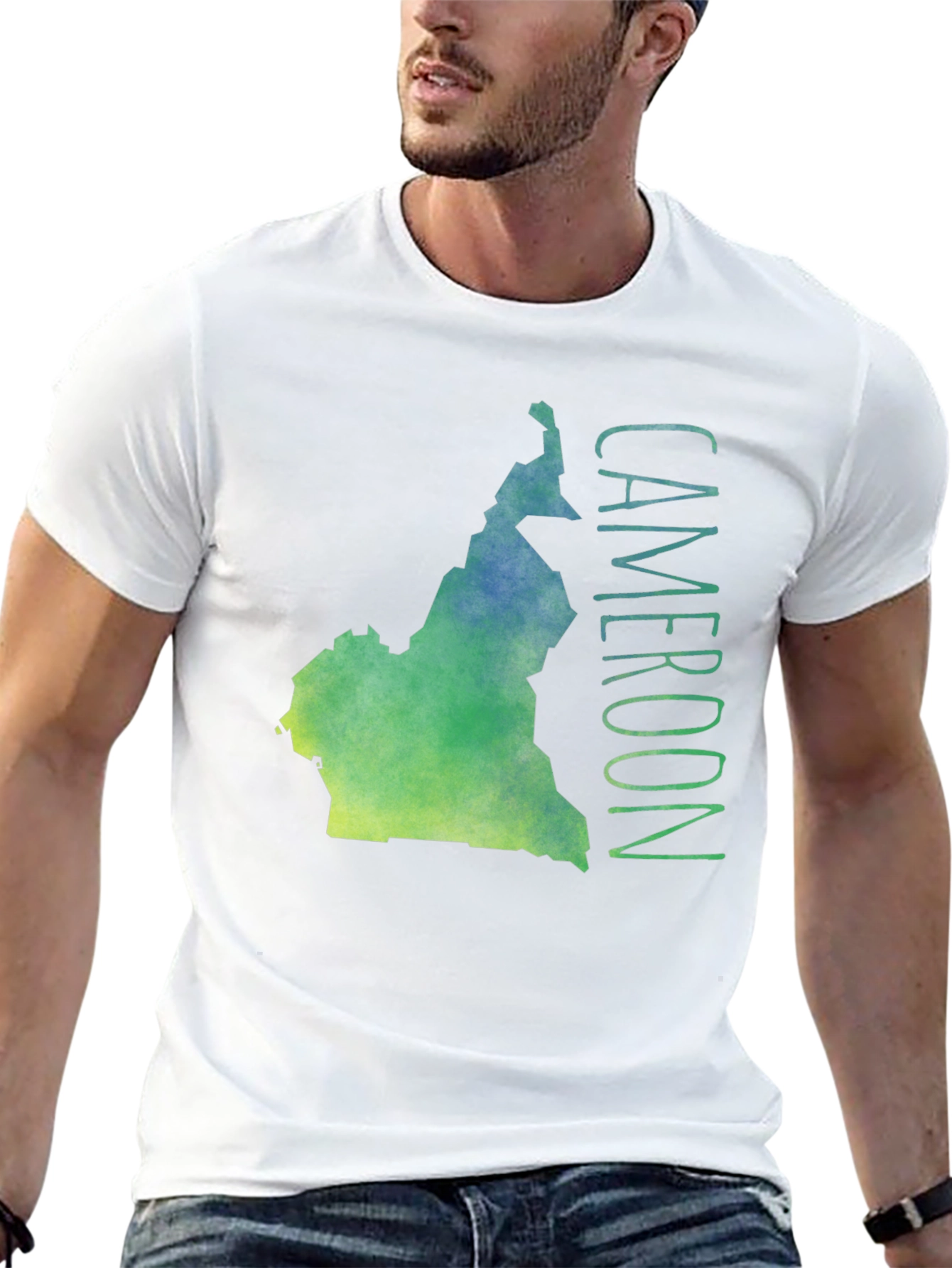 Cameroon Map T-Shirt - Black Graphic Tee