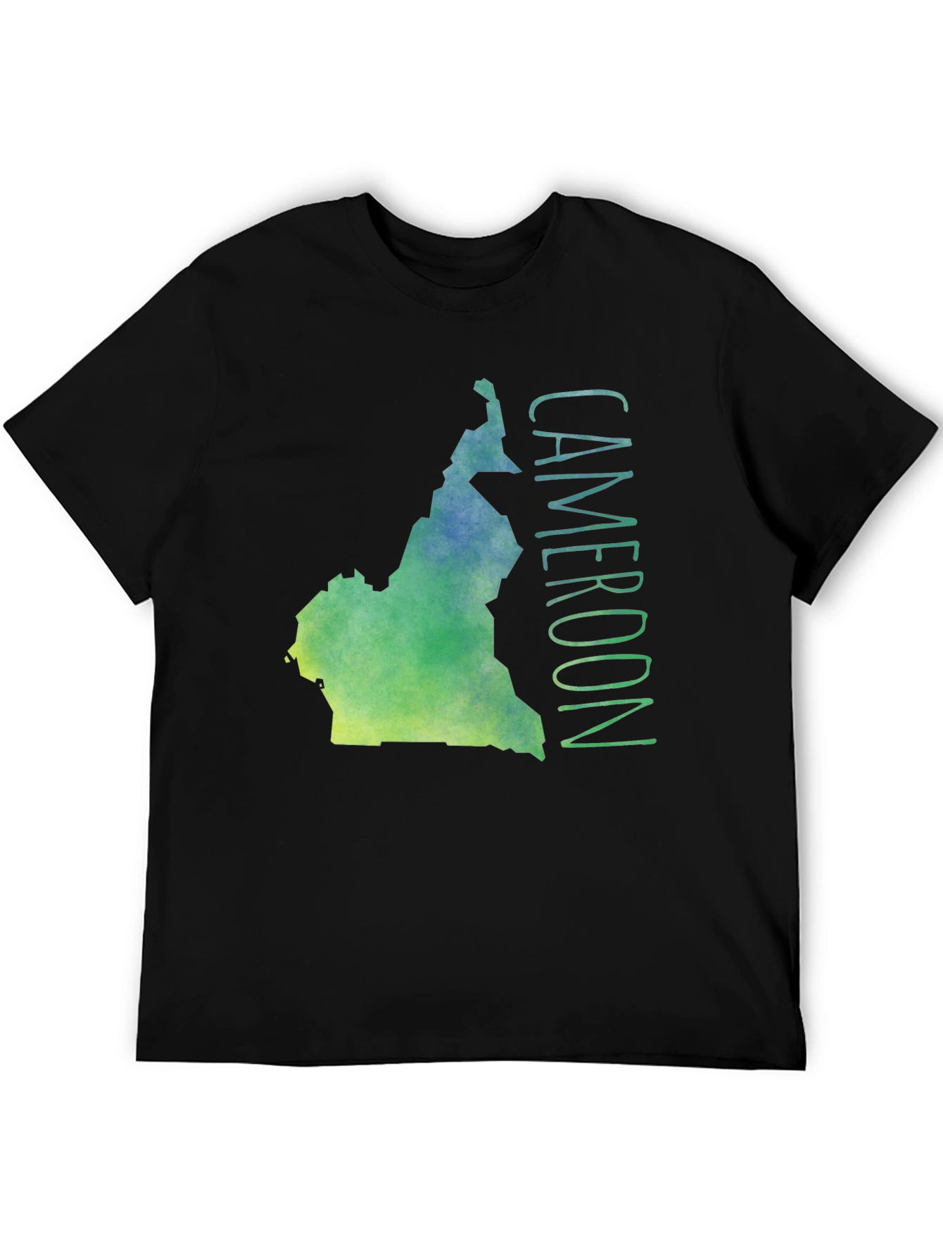 Cameroon Map T-Shirt - Black Graphic Tee