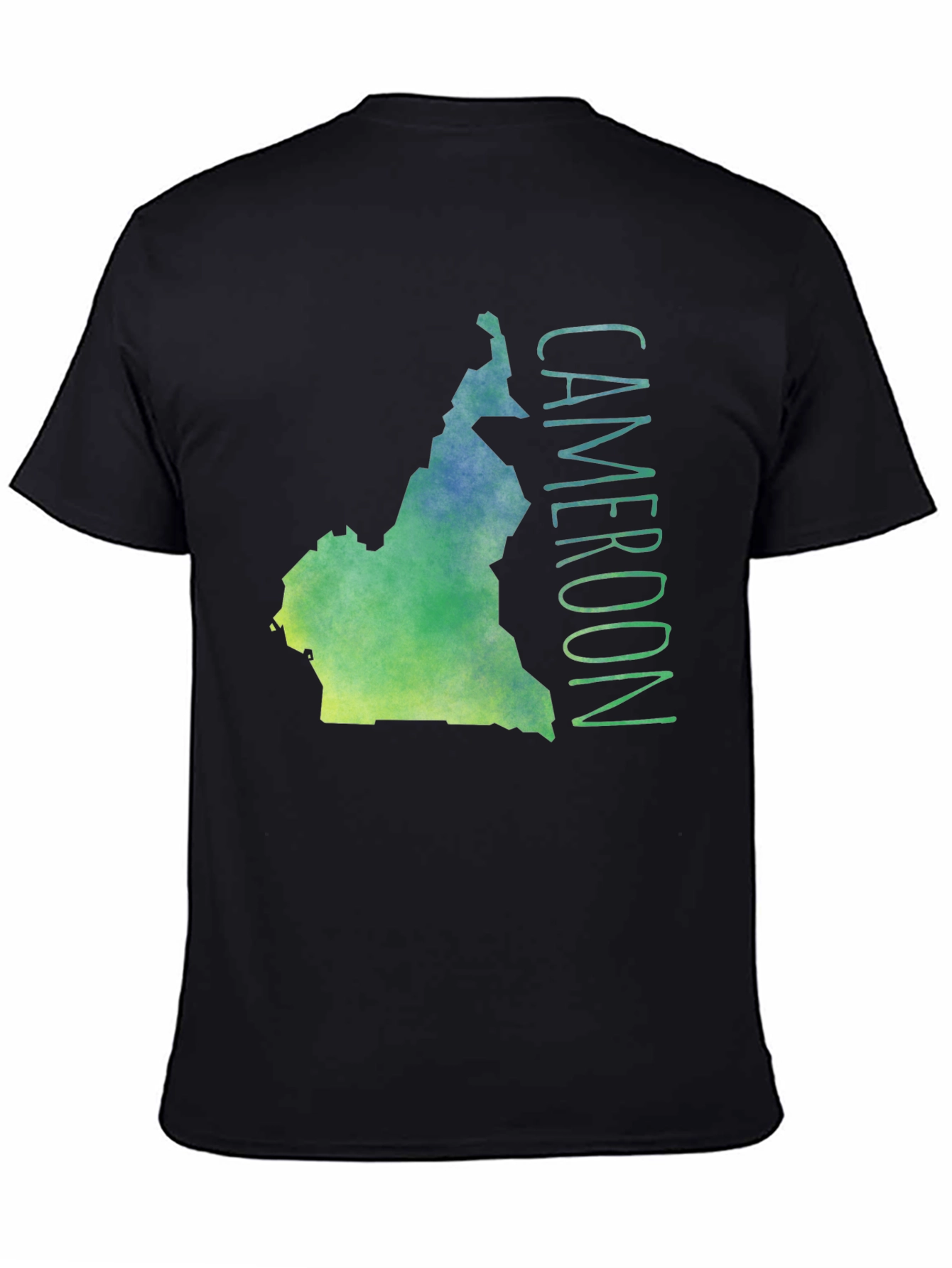 Cameroon Map T-Shirt - Black Graphic Tee
