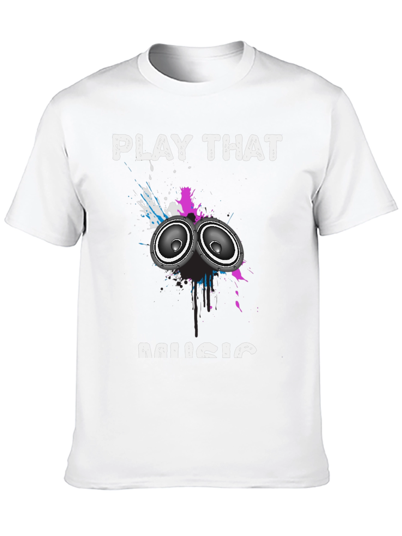 Play That Music Graphic Tee - Black Cotton Blend