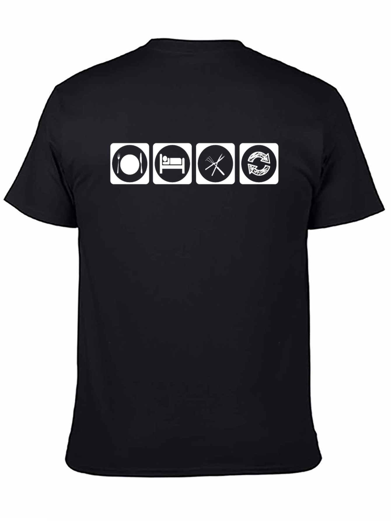 Eat Sleep Chopsticks Repeat Black T-Shirt