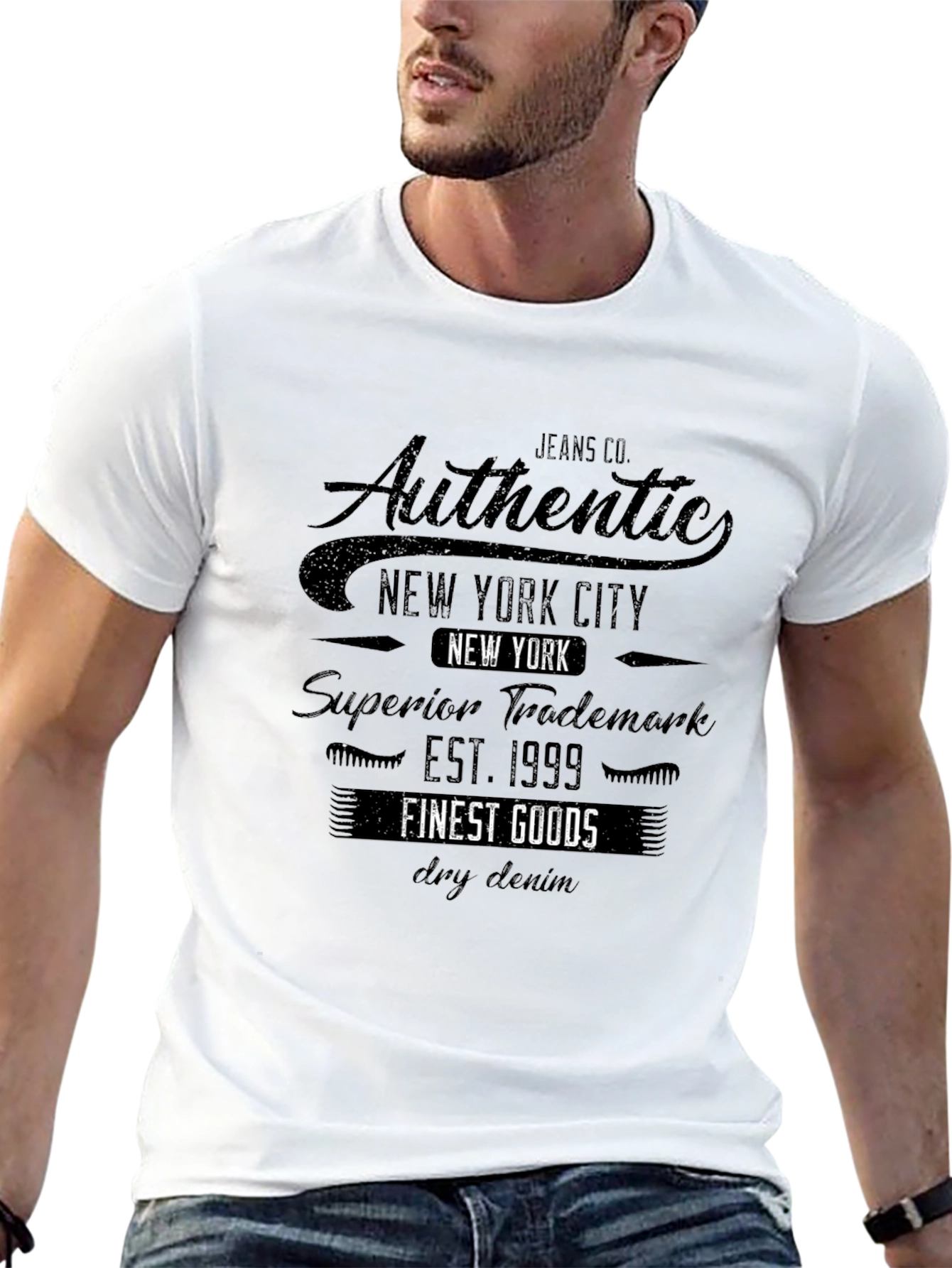 Mens Authentic New York City Graphic Tee