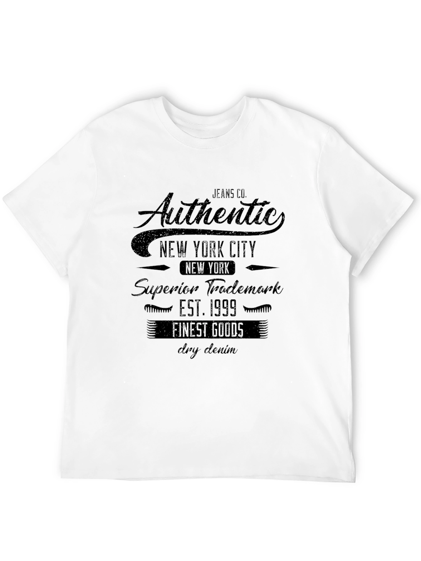 Mens Authentic New York City Graphic Tee