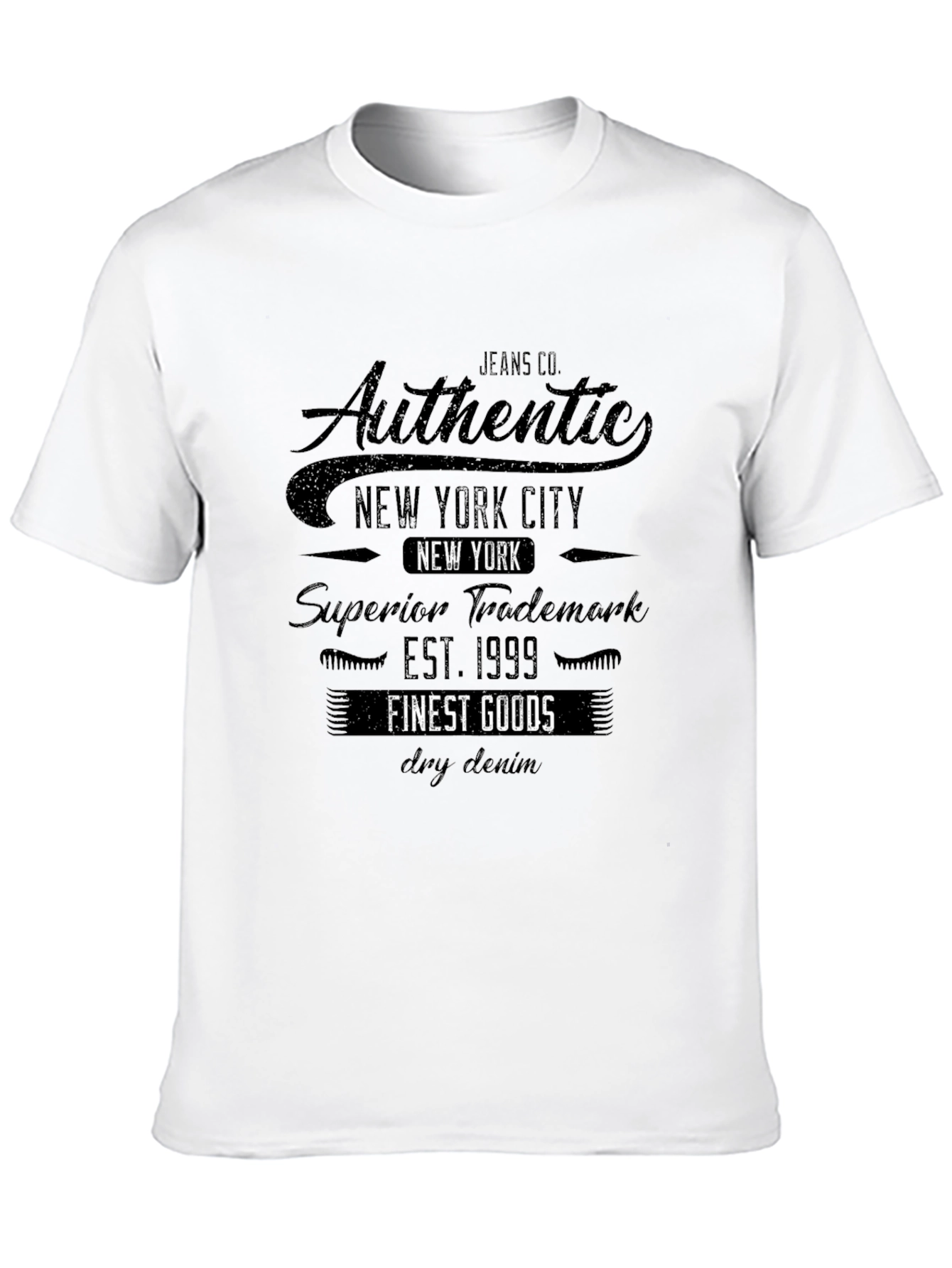 Mens Authentic New York City Graphic Tee