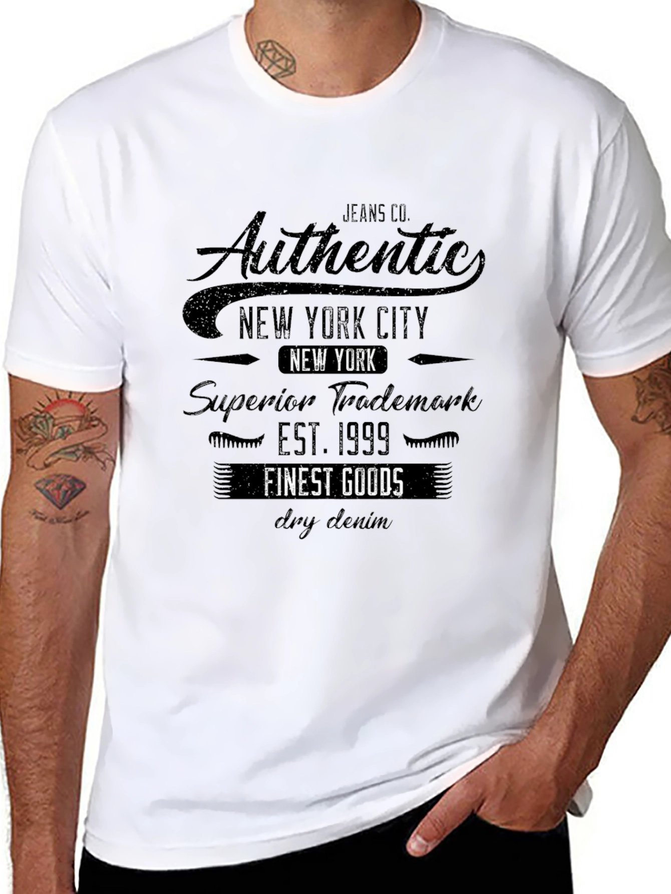 Mens Authentic New York City Graphic Tee