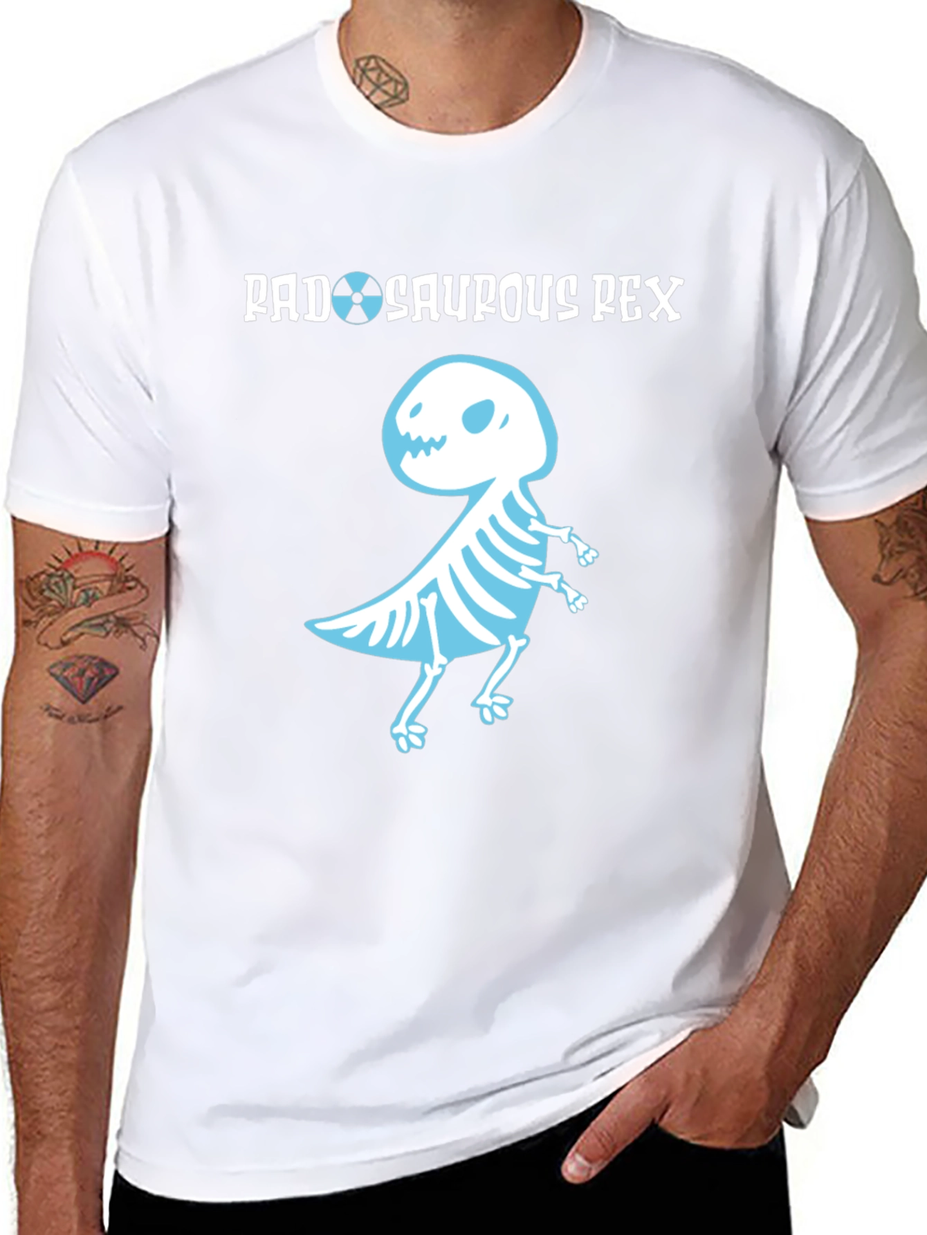 Rad-Saurous Rex T-Shirt - Funny Dinosaur X-Ray Tee