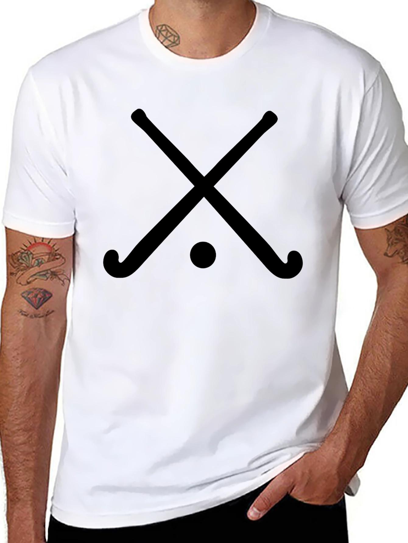 Hockey Sticks Graphic T-Shirt - Sporty Casual Wear