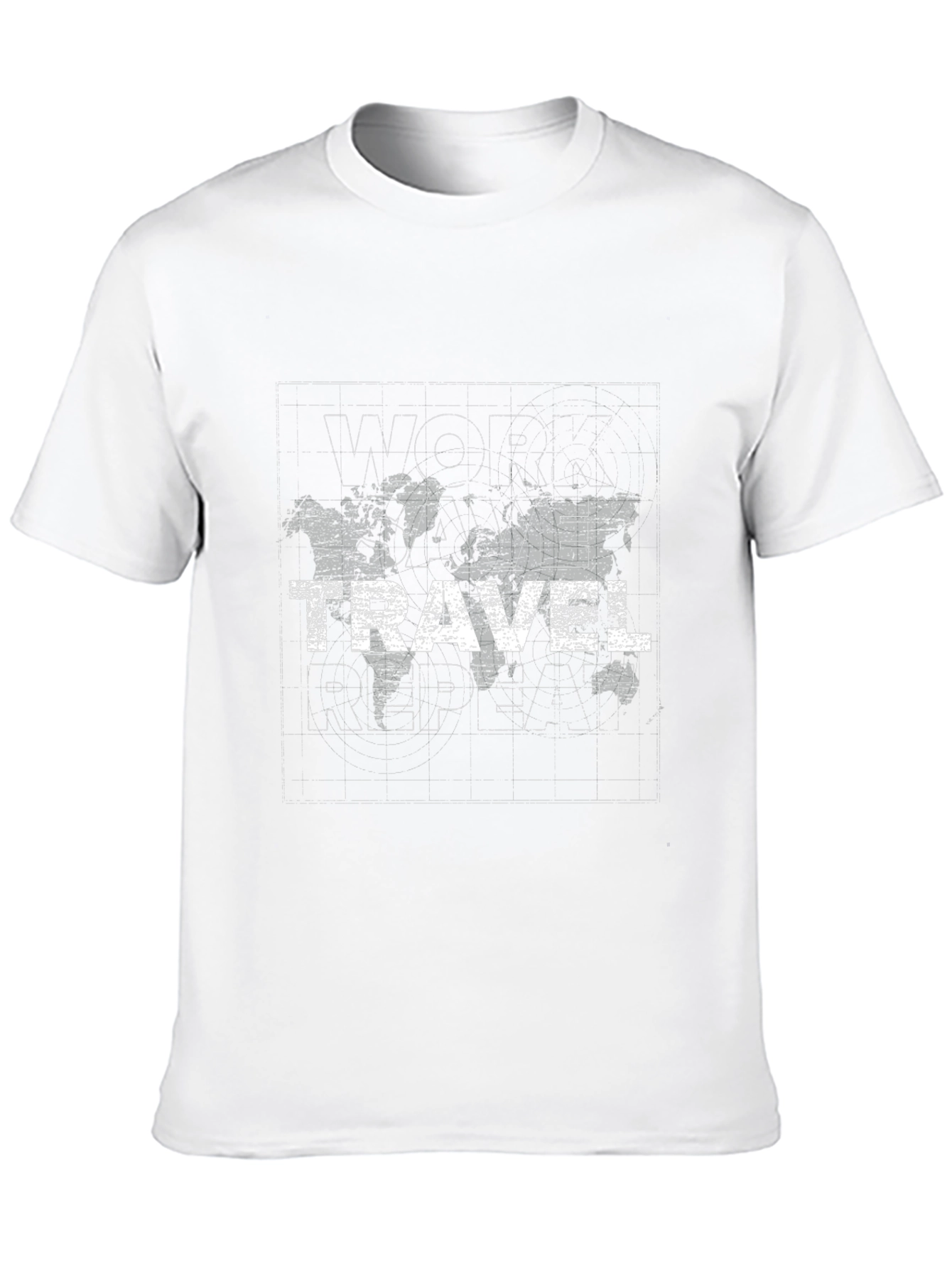 Work Save Travel Repeat Black Graphic Tee
