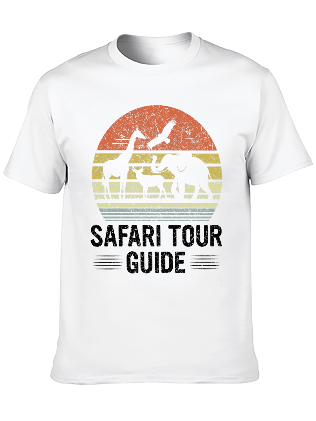 Safari Tour Guide Graphic Tee - Animal Silhouette