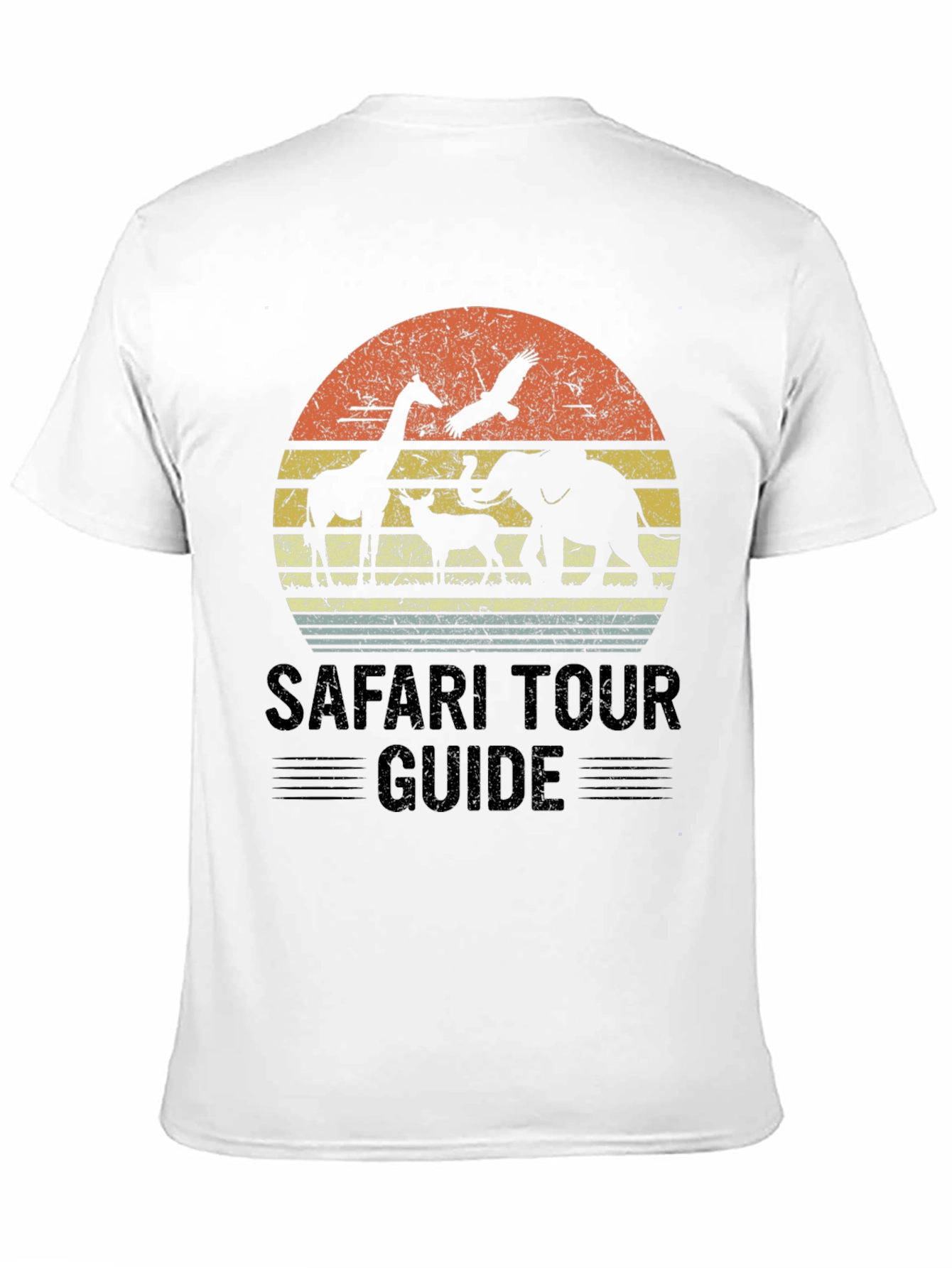 Safari Tour Guide Graphic Tee - Animal Silhouette