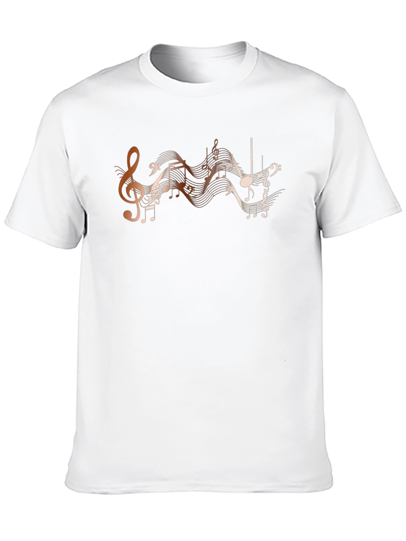 Musical Notes Graphic Black T-Shirt