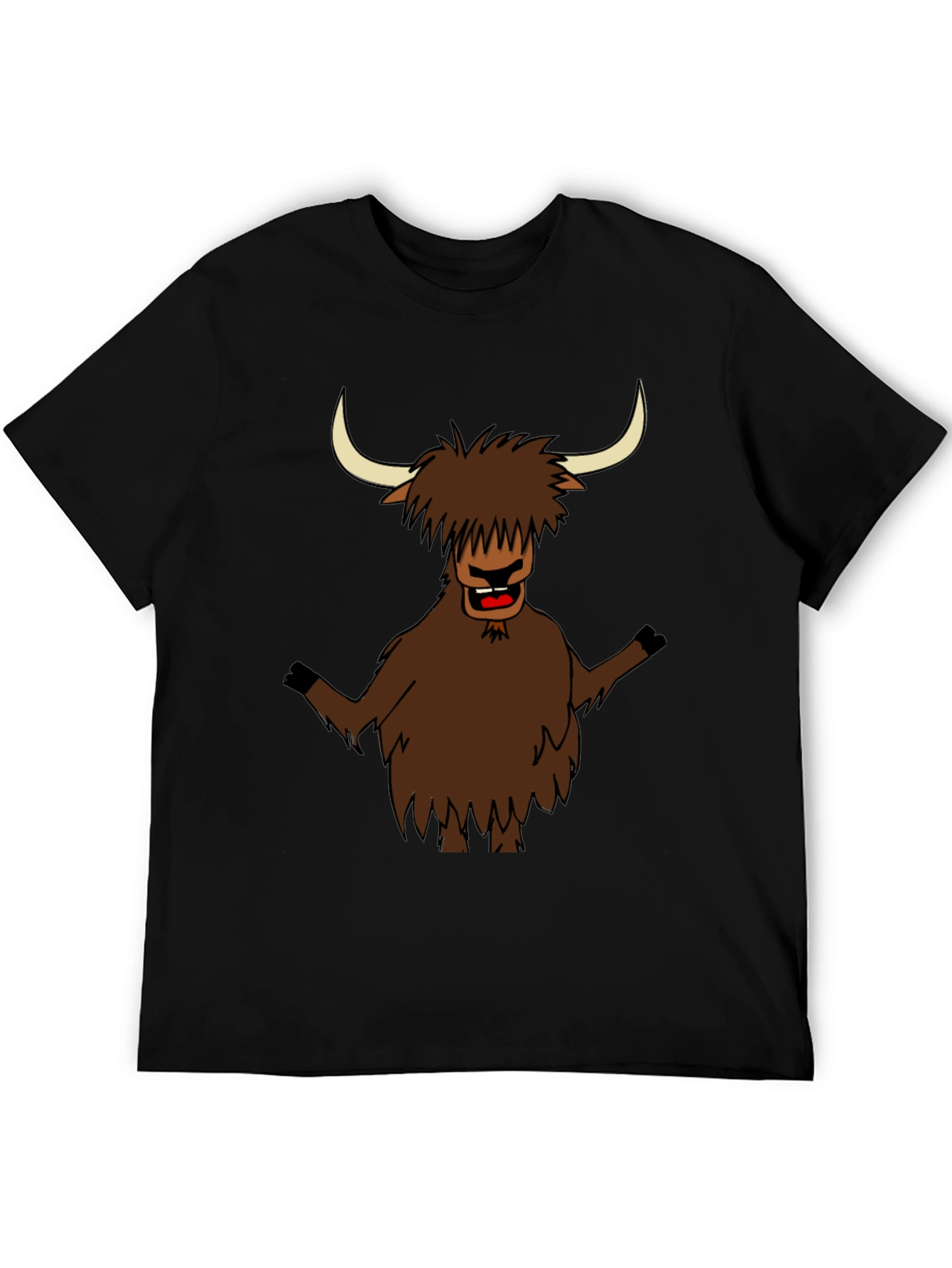 Funny Highland Cow T-Shirt - Cartoon Bull Tee