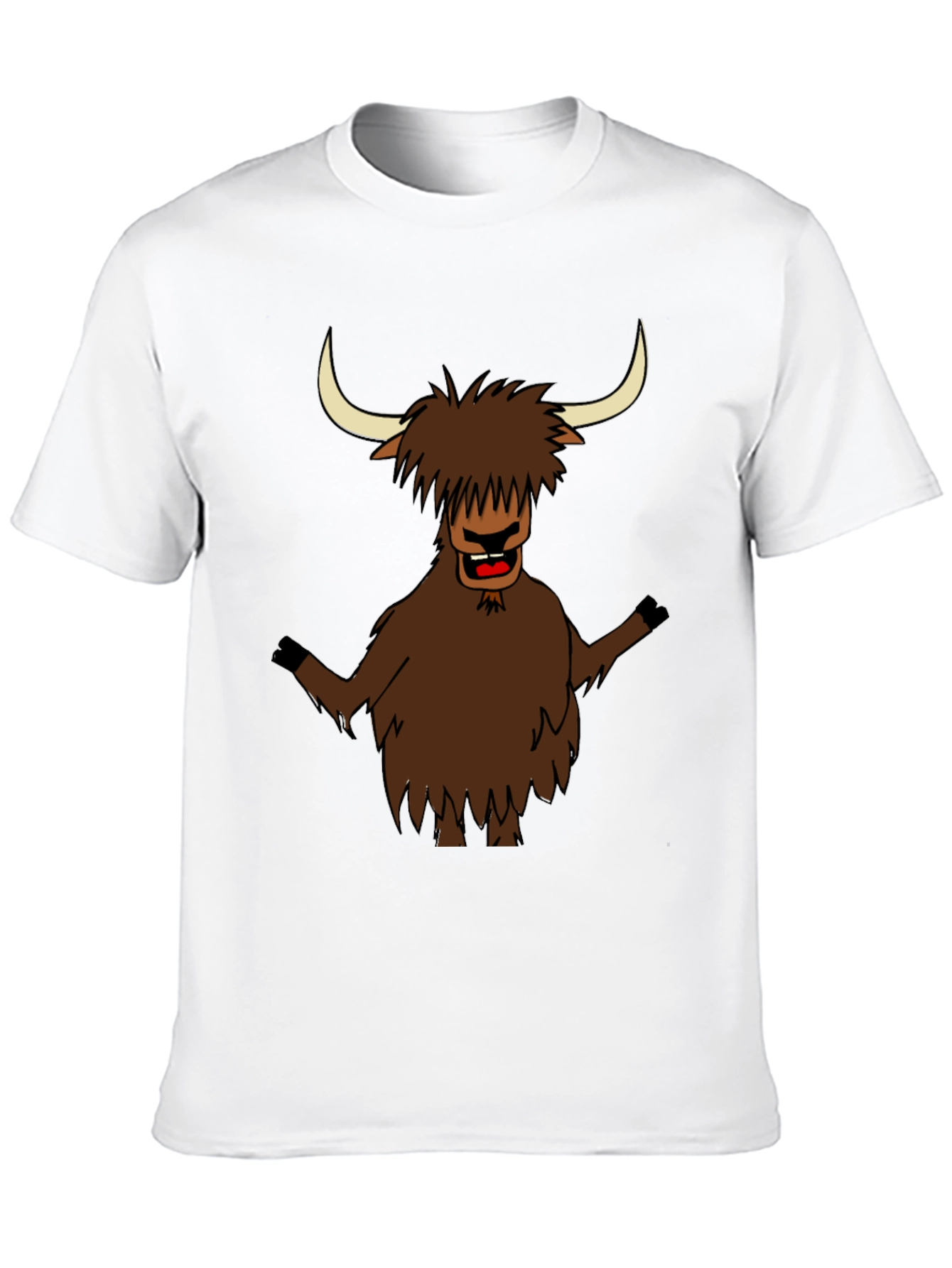Funny Highland Cow T-Shirt - Cartoon Bull Tee